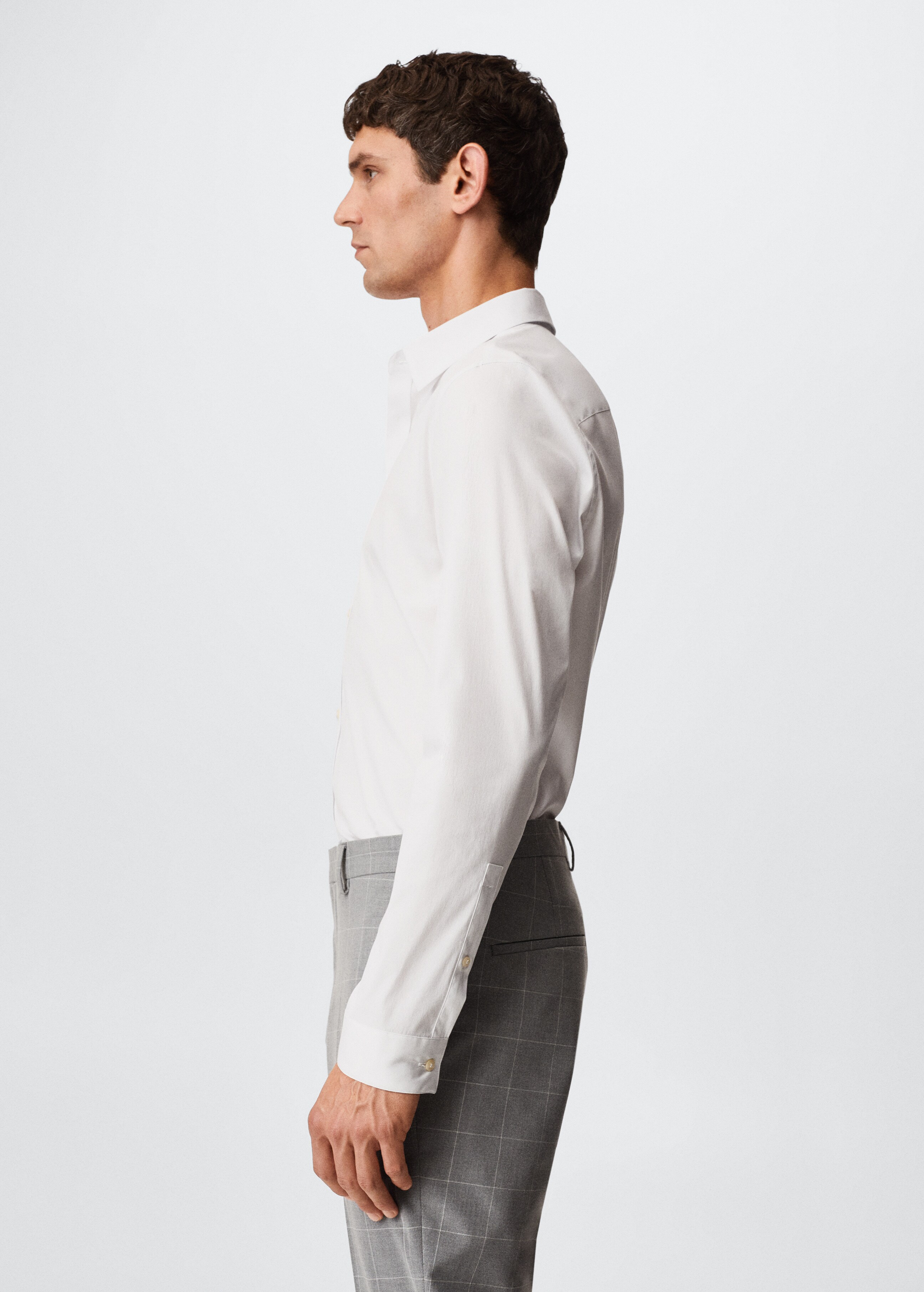 Super slim fit cotton stretch suit shirt - Details of the article 2