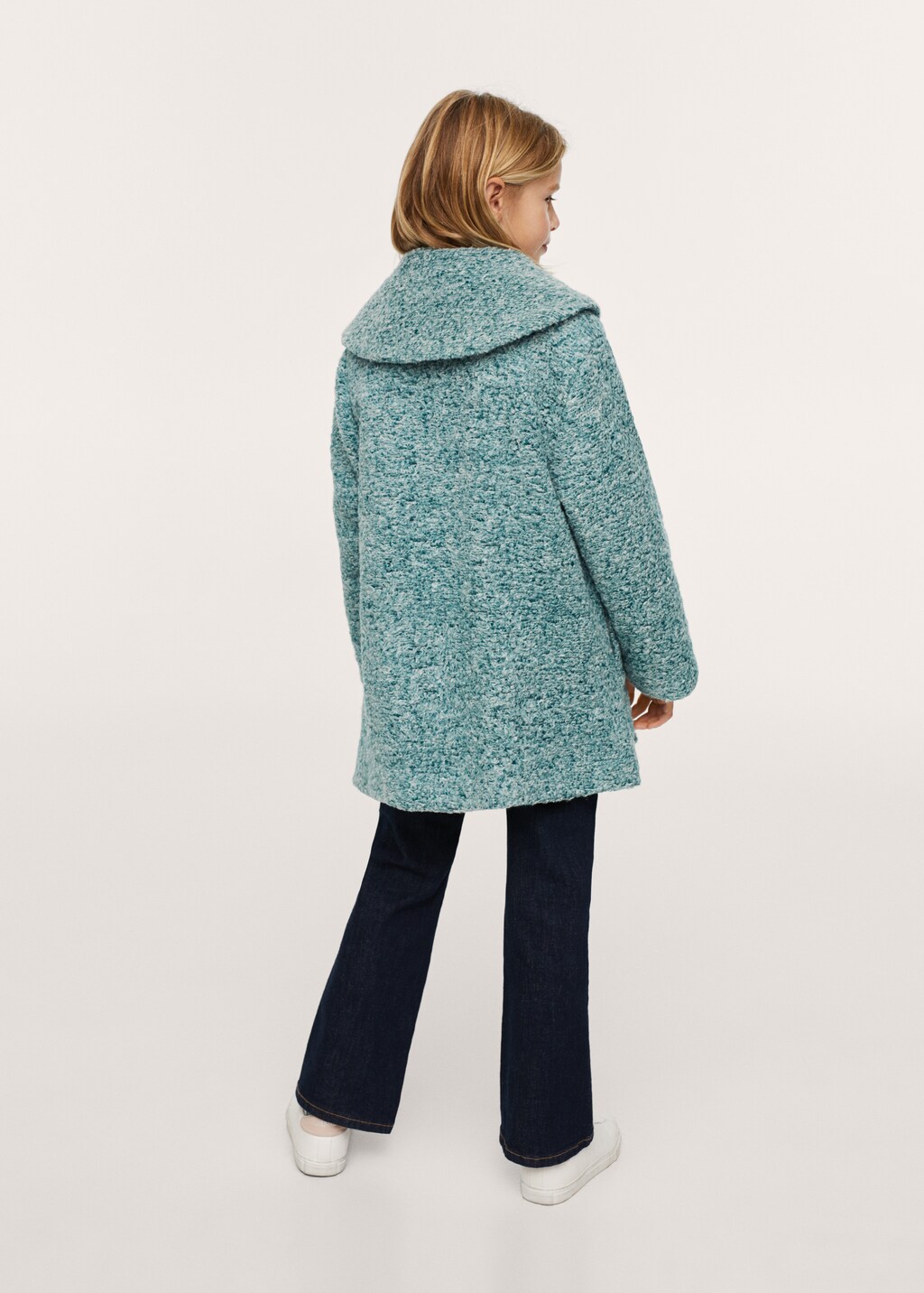 Manteau laine fausse fourrure frisée - Détail de l'article 4