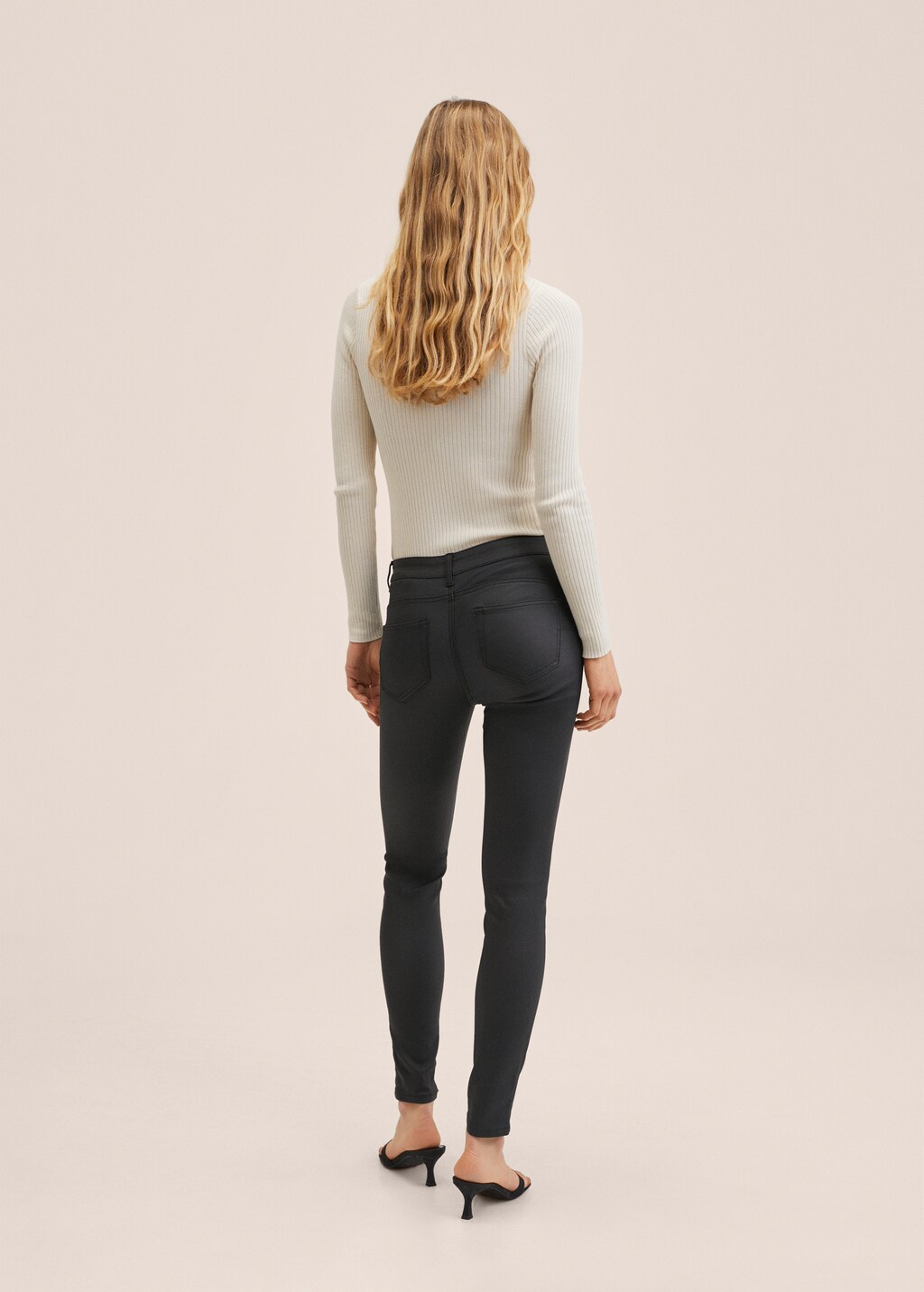 Waxed push-up skinny jeans - Reverse of the article