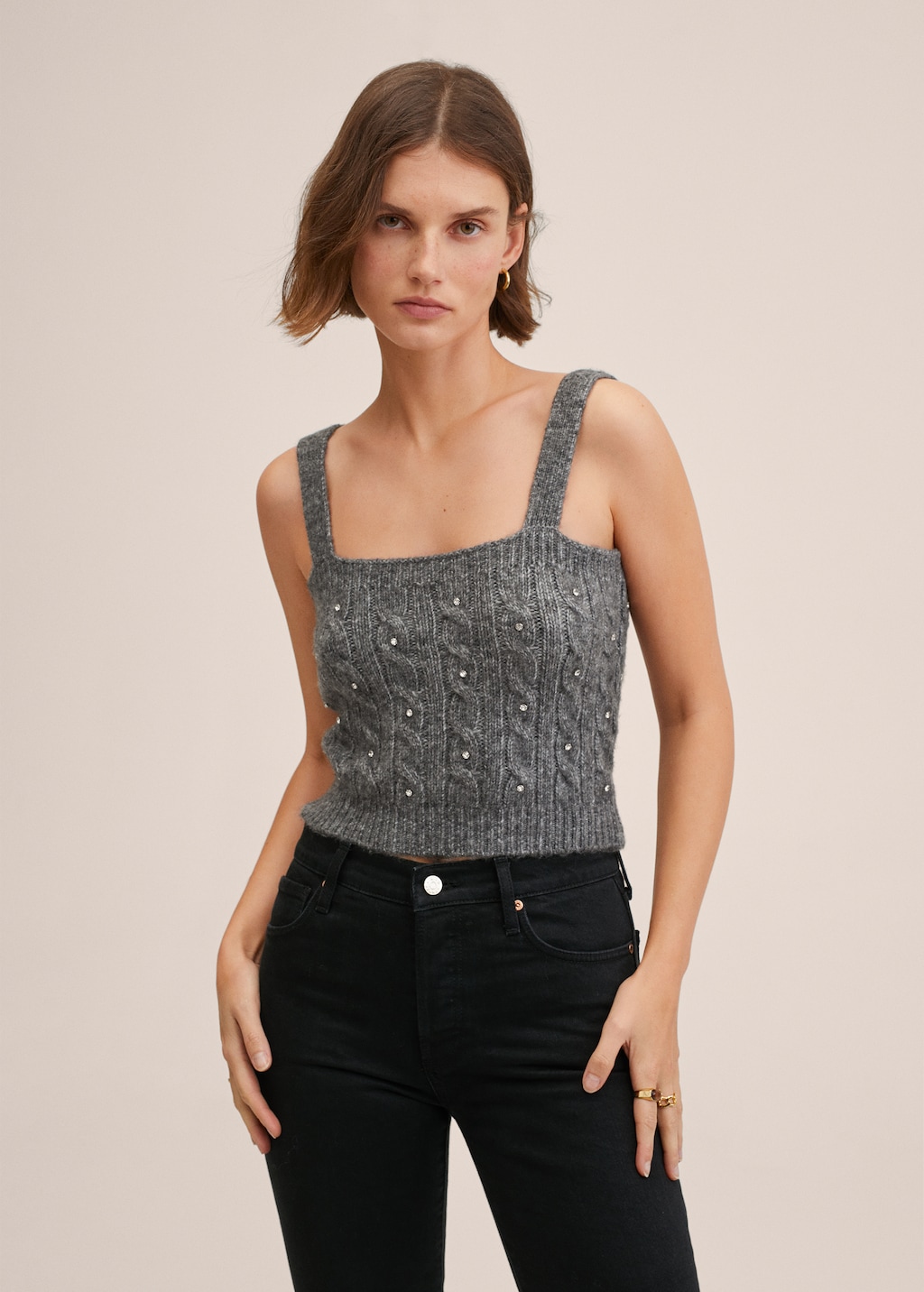 Braided knit top