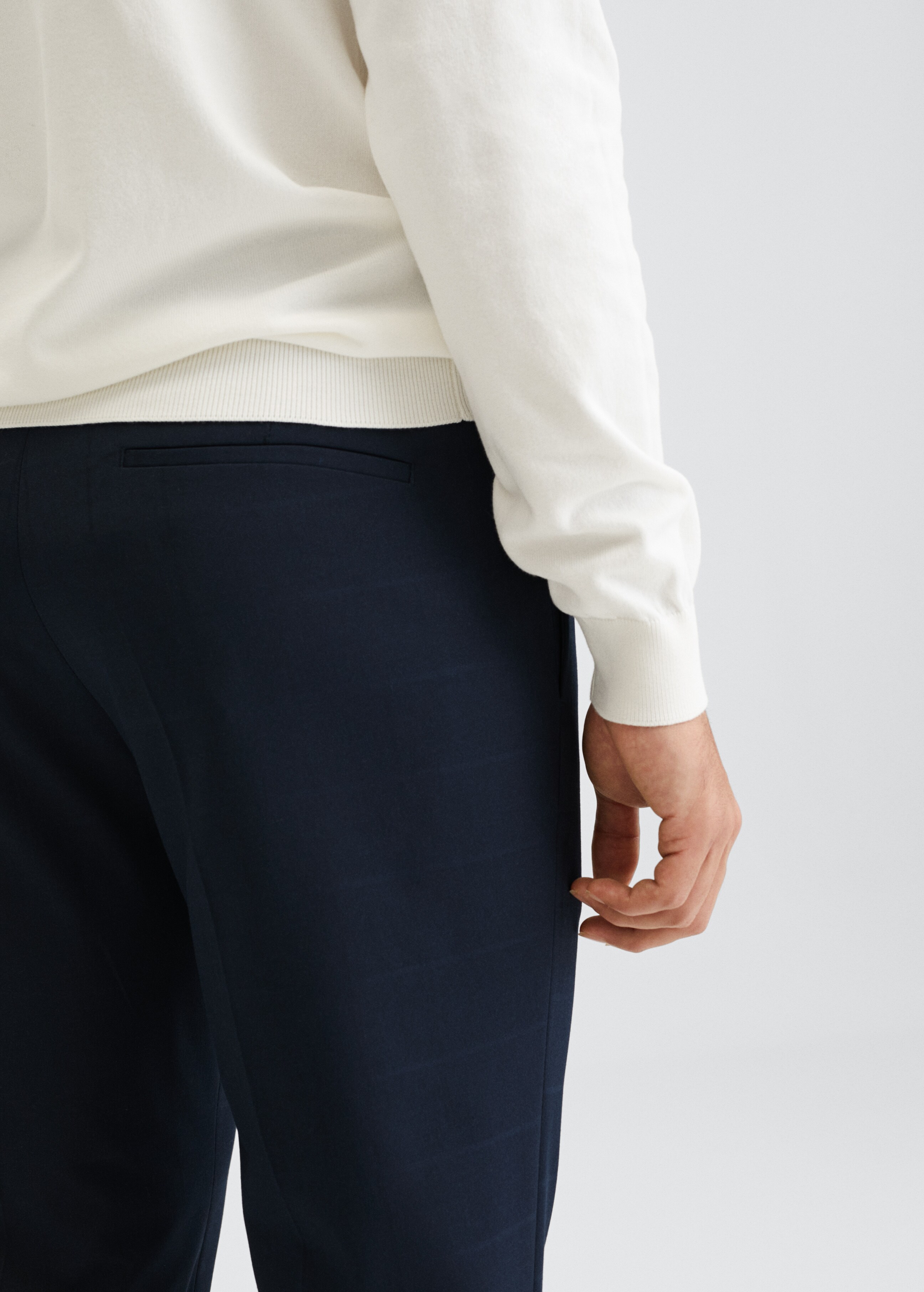 Pantalons vestit súper slim fit quadres - Detall de l'article 3
