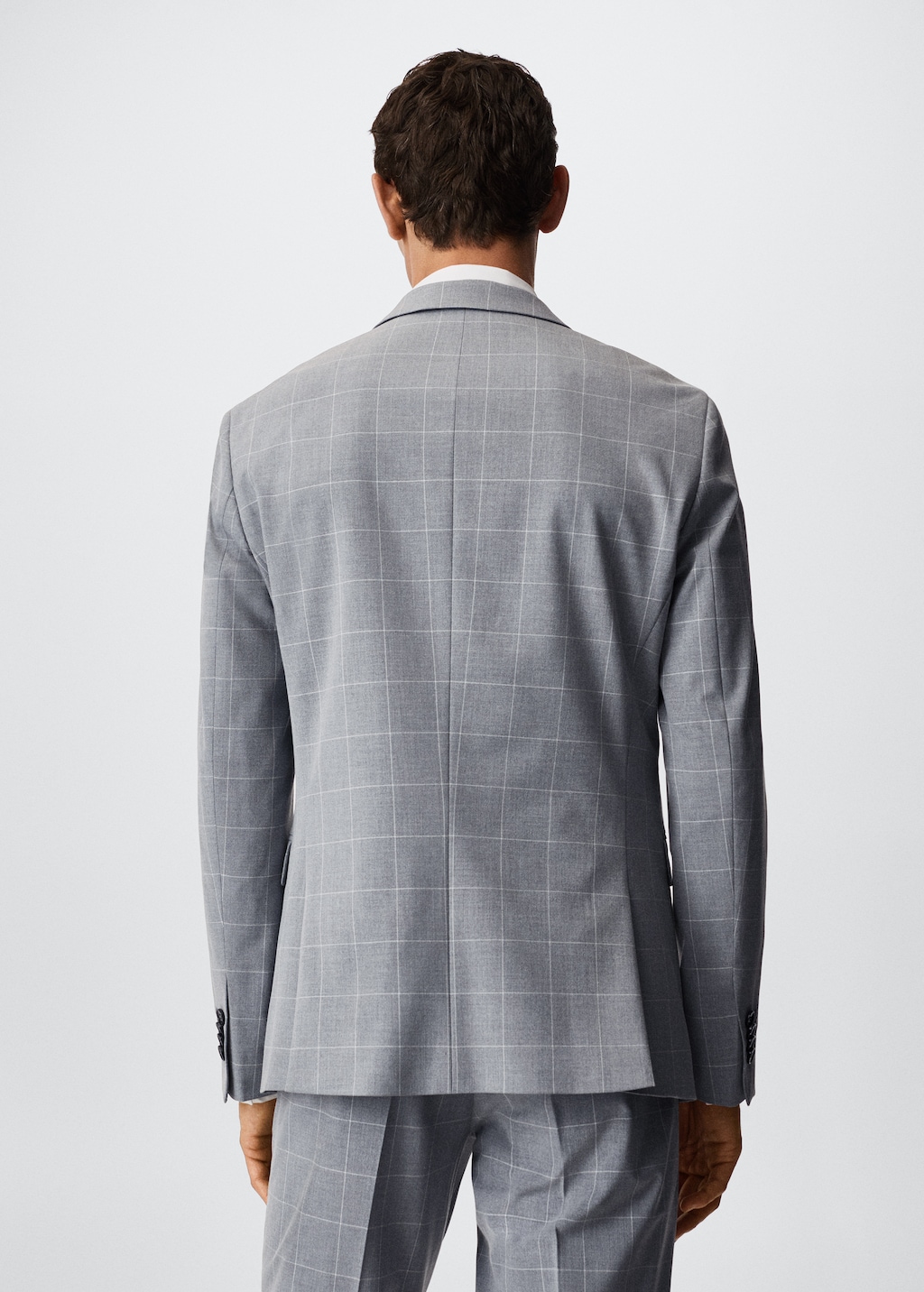 Super slim-fit Tailored check jacket - Reverse of the article