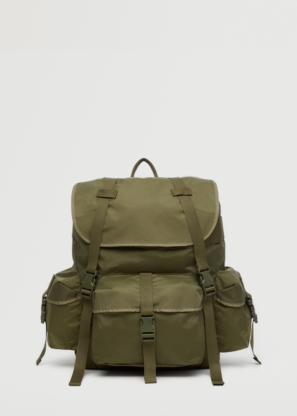 Multi-pocket front lapel backpack - Article without model