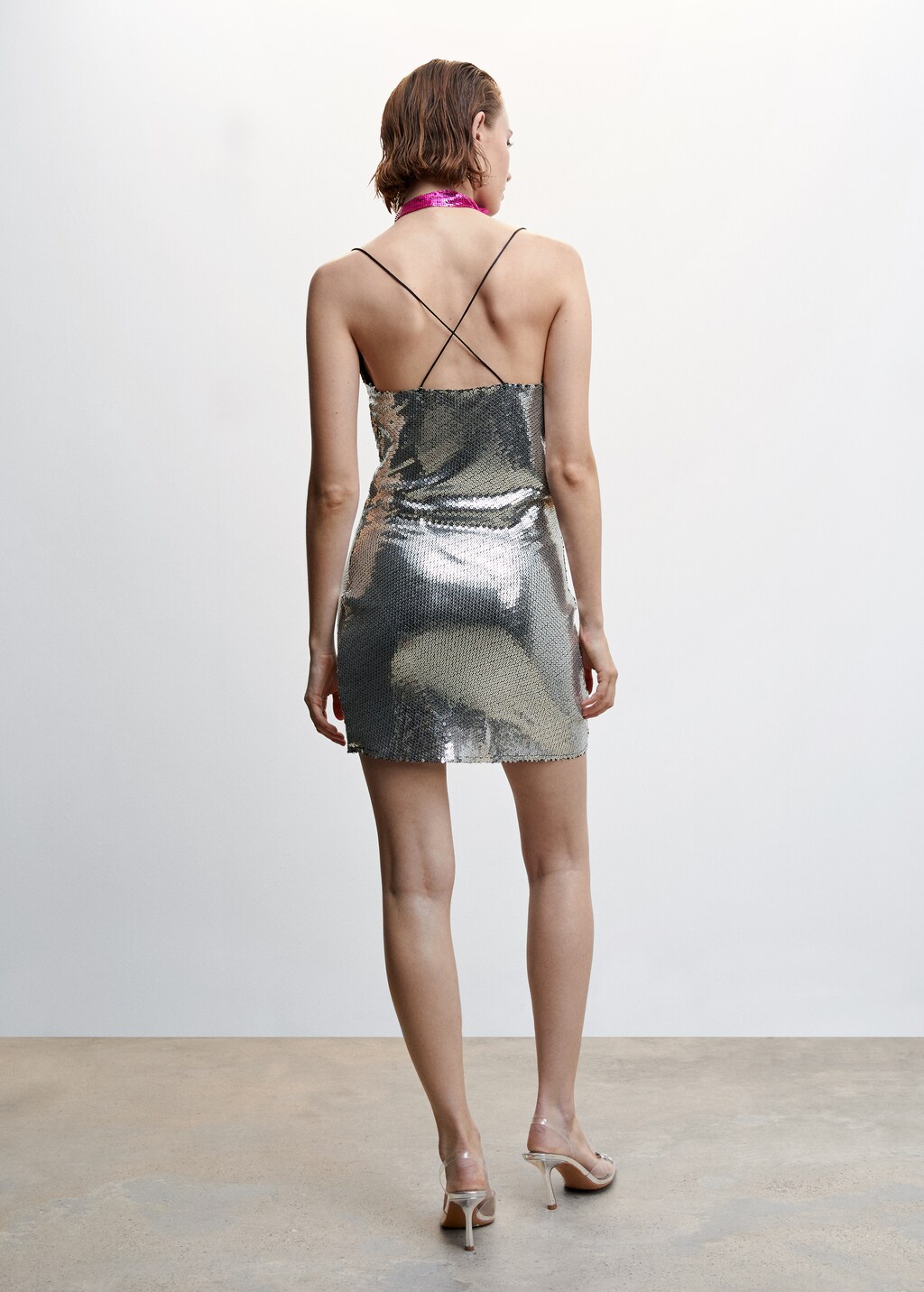 Sequin wrap dress - Reverse of the article