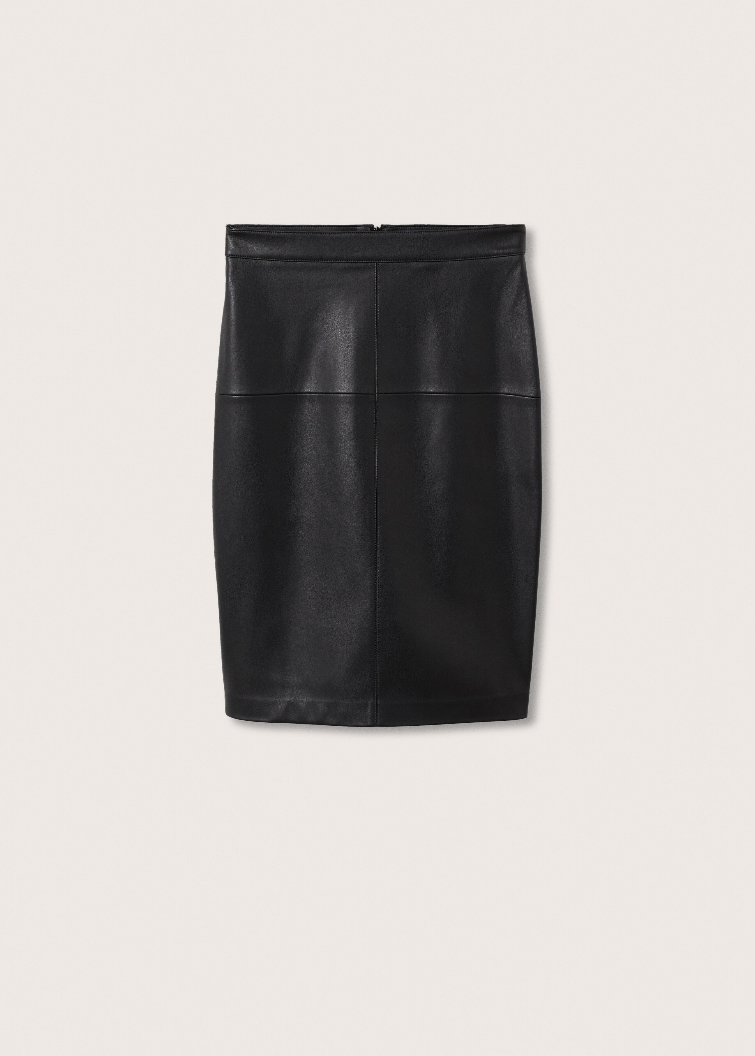 Cut-out faux-leather skirt - Article without model