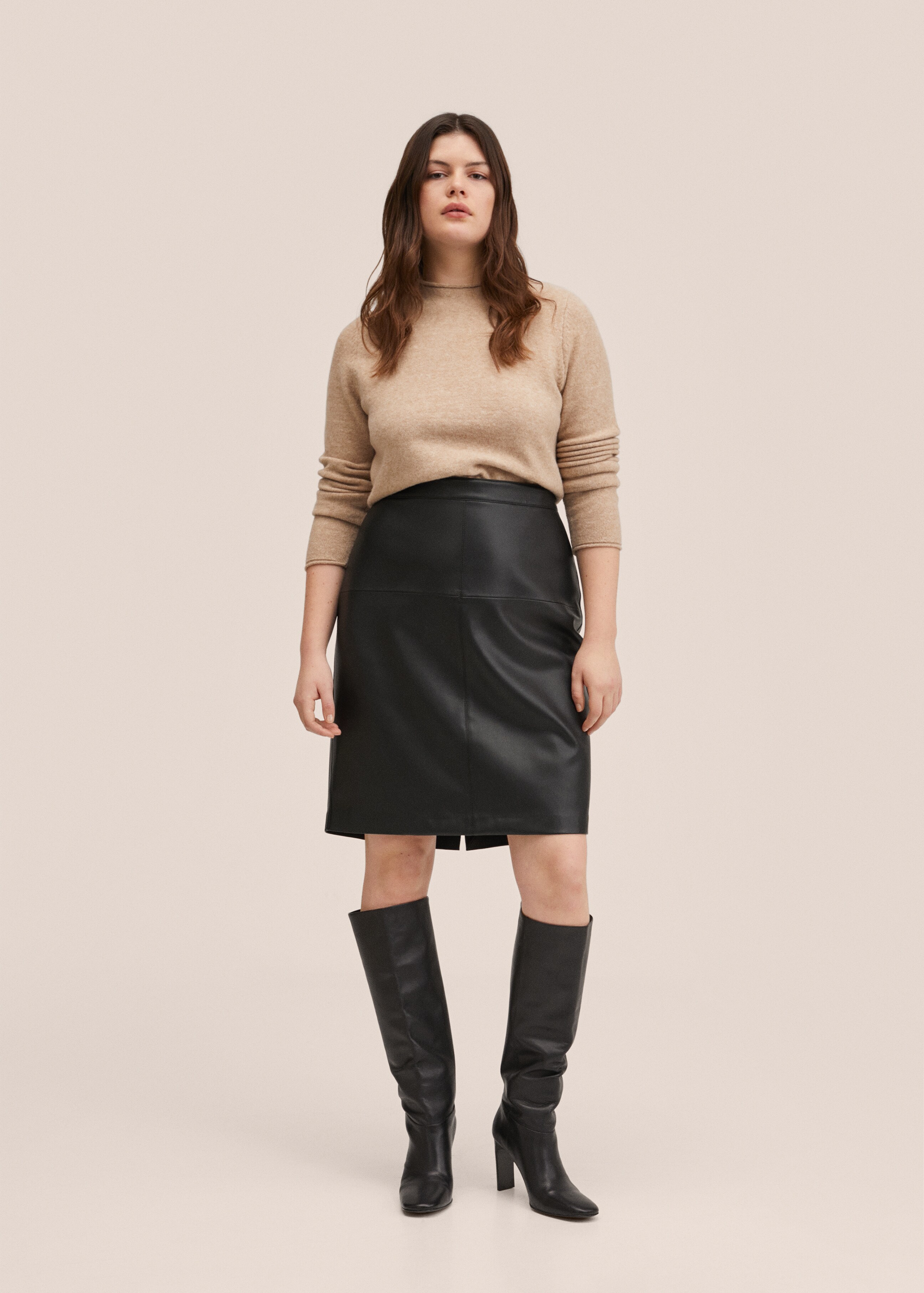 Cut-out faux-leather skirt - Details of the article 3