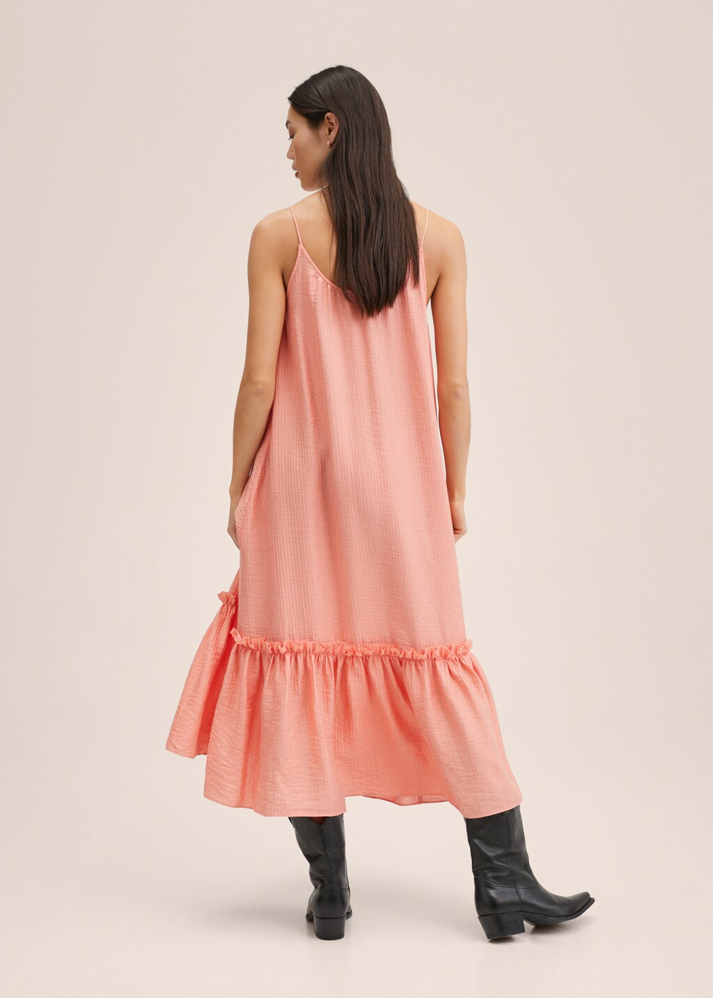 Lyocell ruffle dress - Reverse of the article