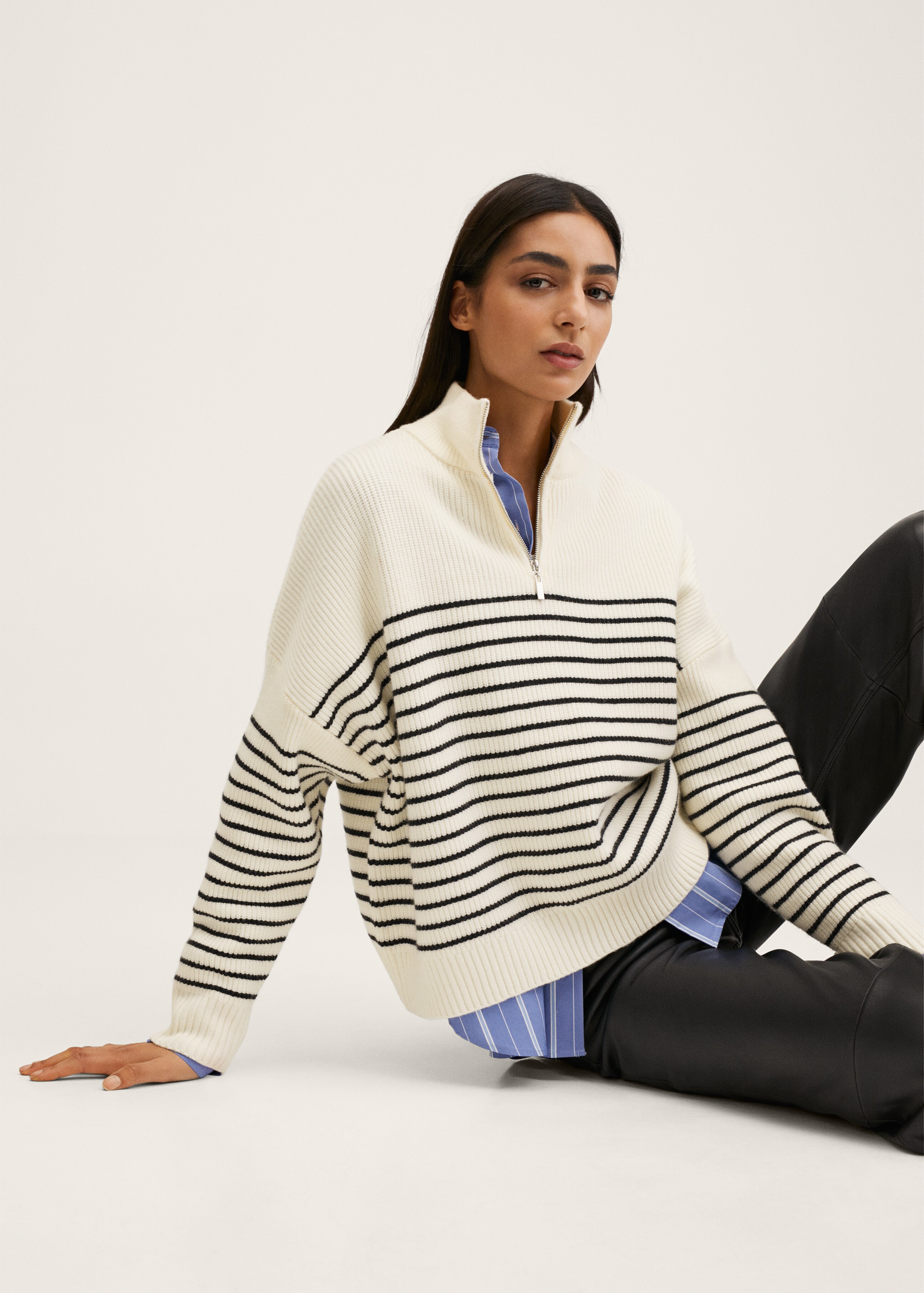 Striped knit sweater - Details of the article 2