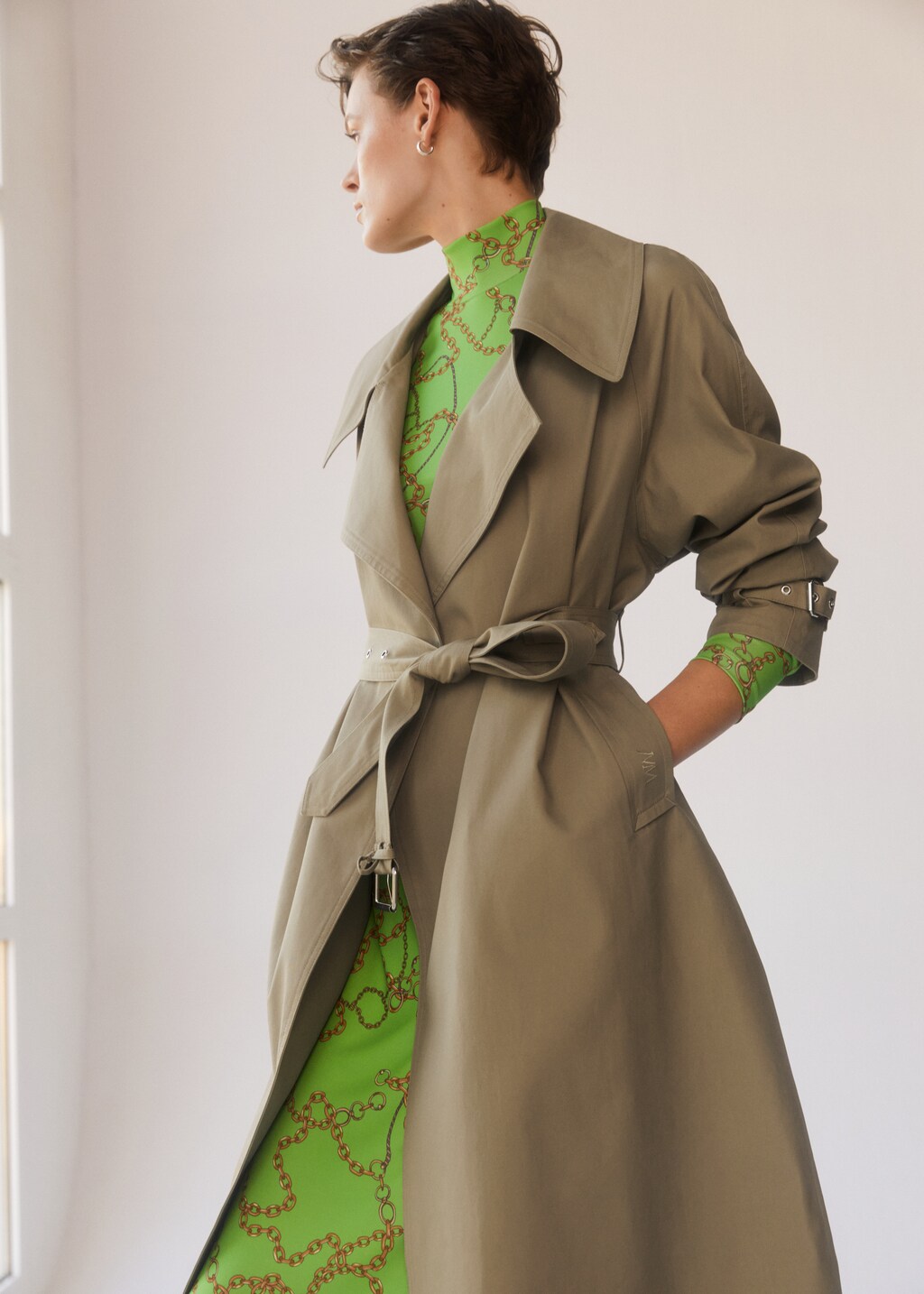 Oversized-Trenchcoat aus Baumwolle - Detail des Artikels 7