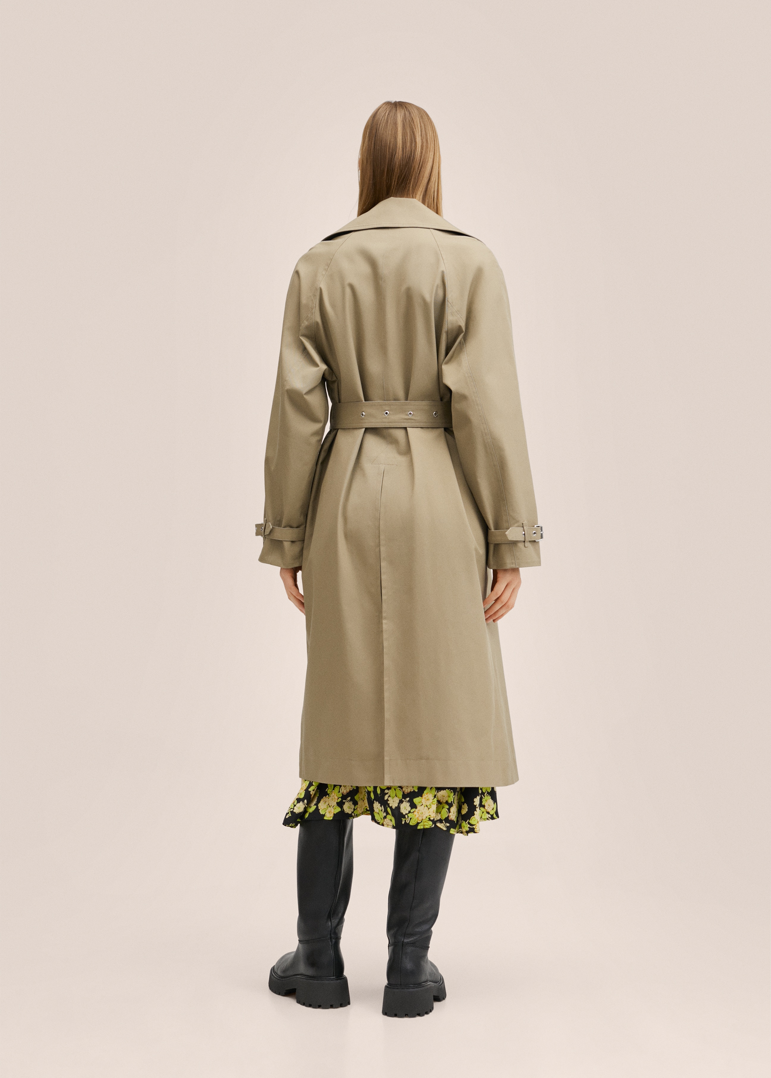 Oversized cotton trench - Reverse of the article
