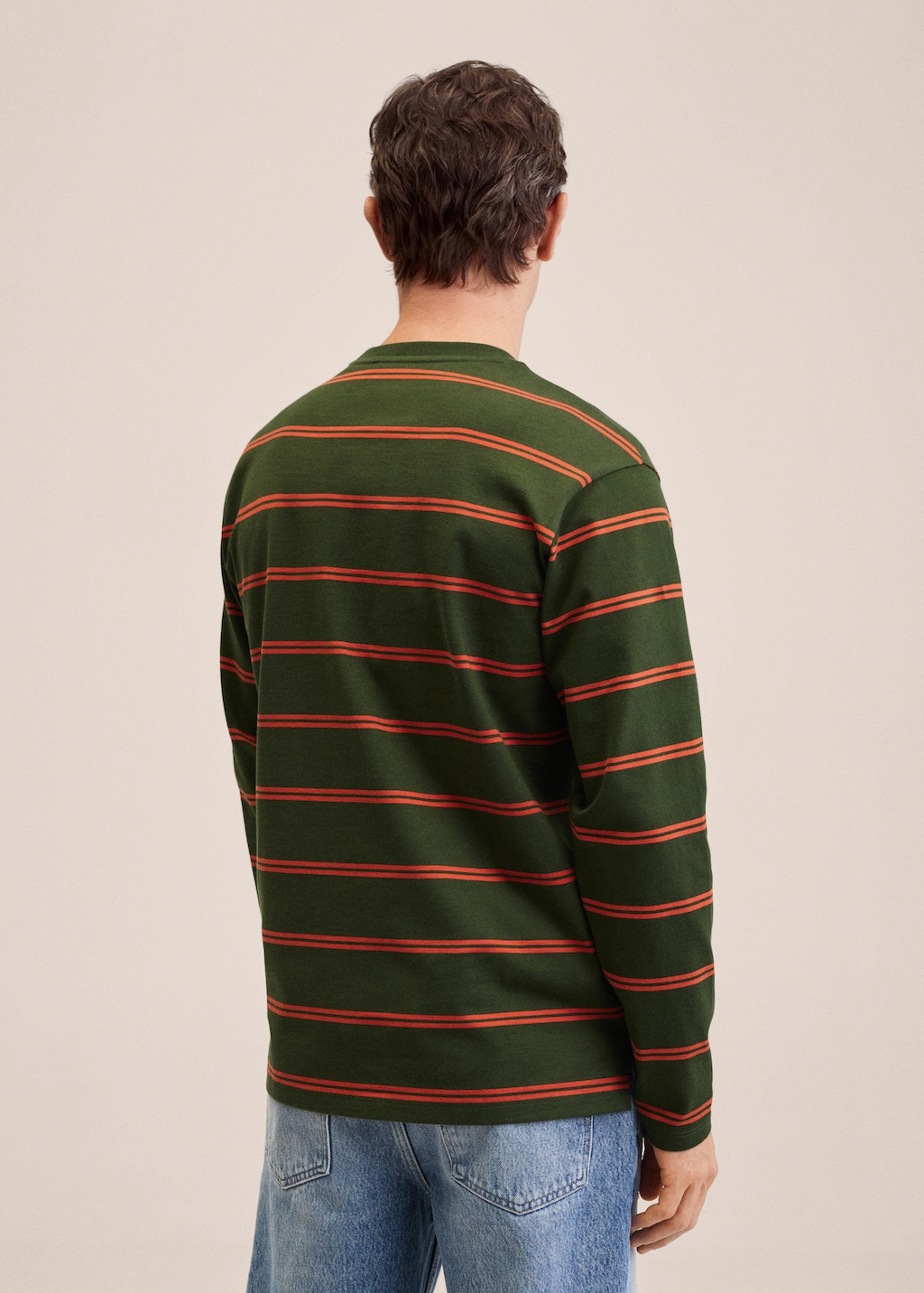 Striped long sleeves t-shirt - Reverse of the article