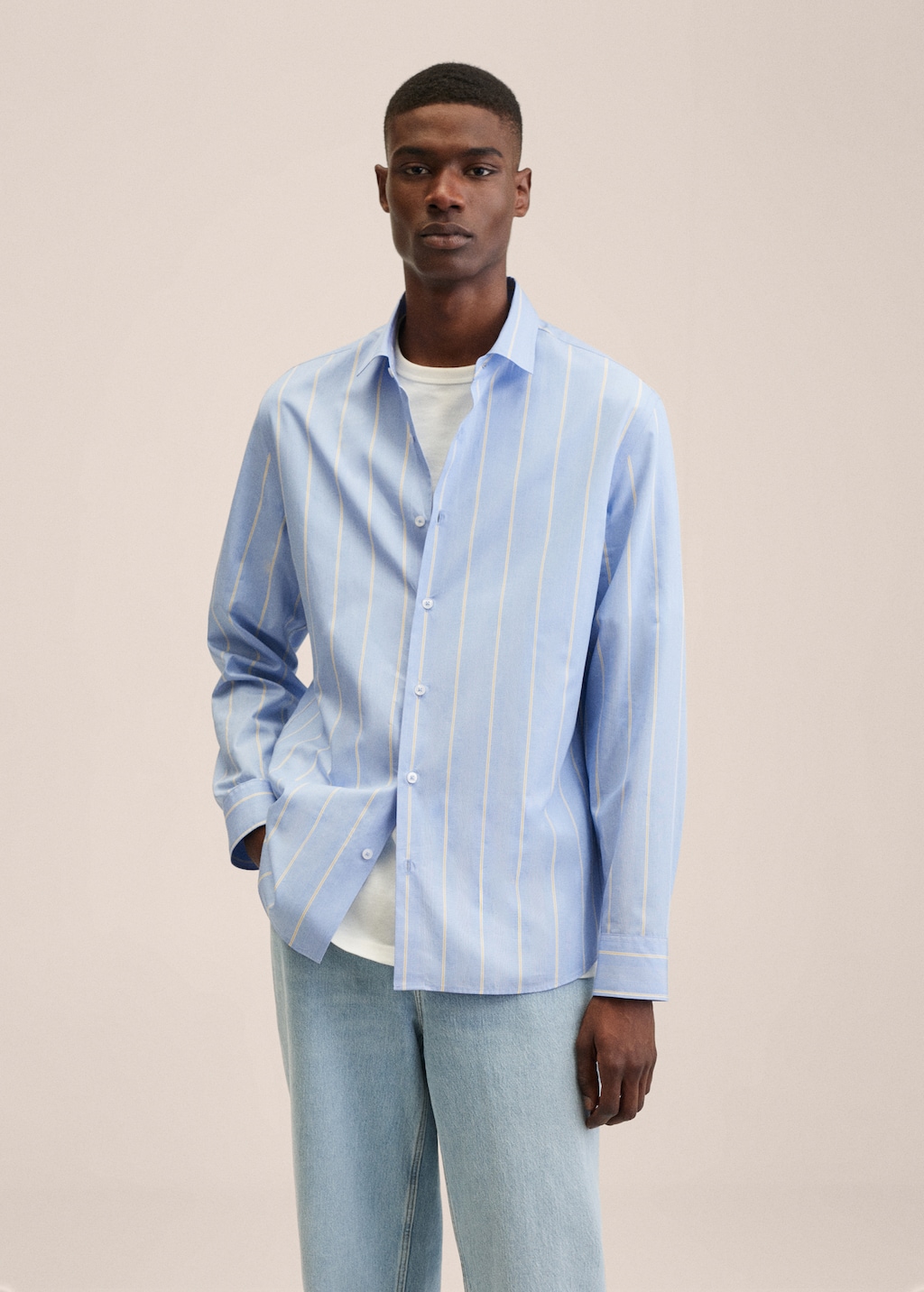 Striped cotton shirt - Medium plane