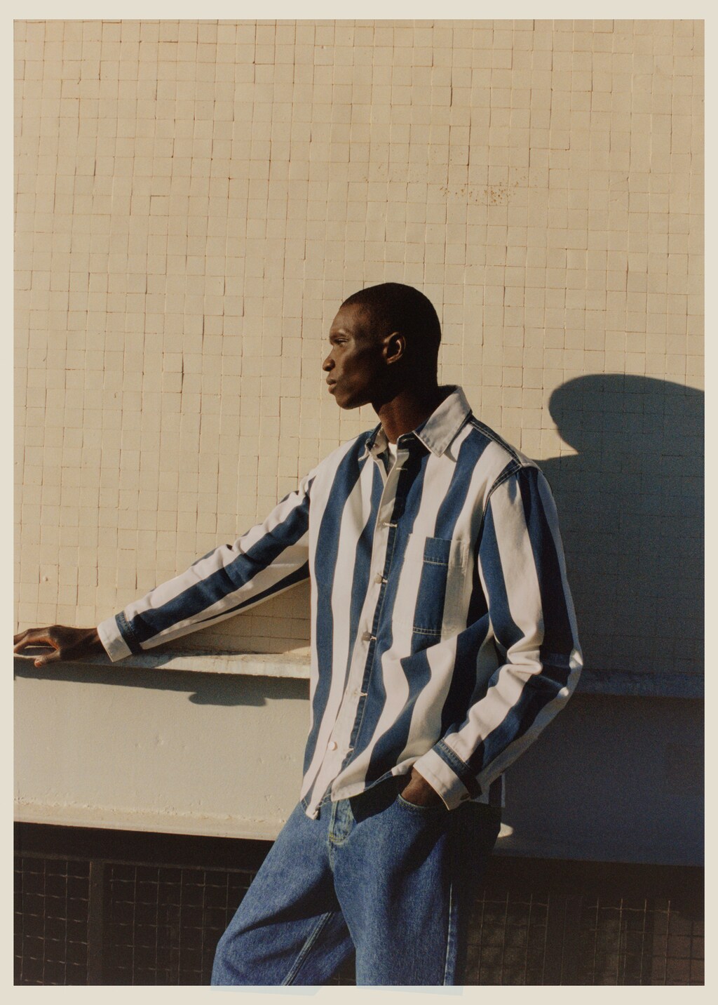 Striped denim shirt - Details of the article 5