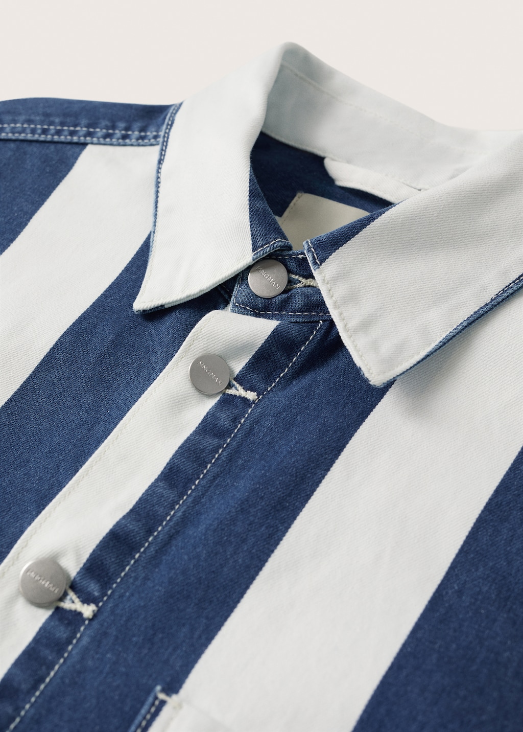 Striped denim shirt - Details of the article 8