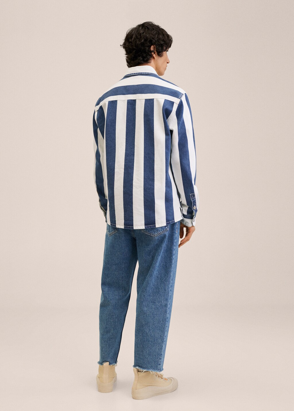 Striped denim shirt - Reverse of the article