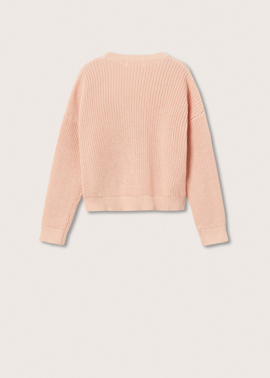 Ribbed cotton cardigan - Reverse of the article