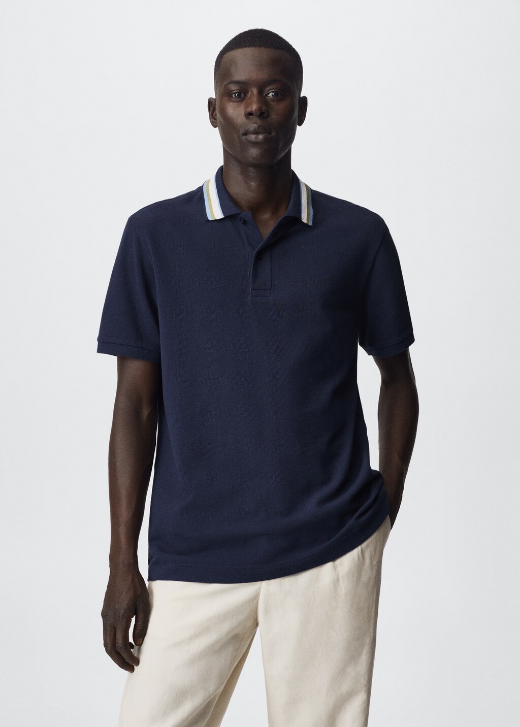 Cotton piqué polo shirt