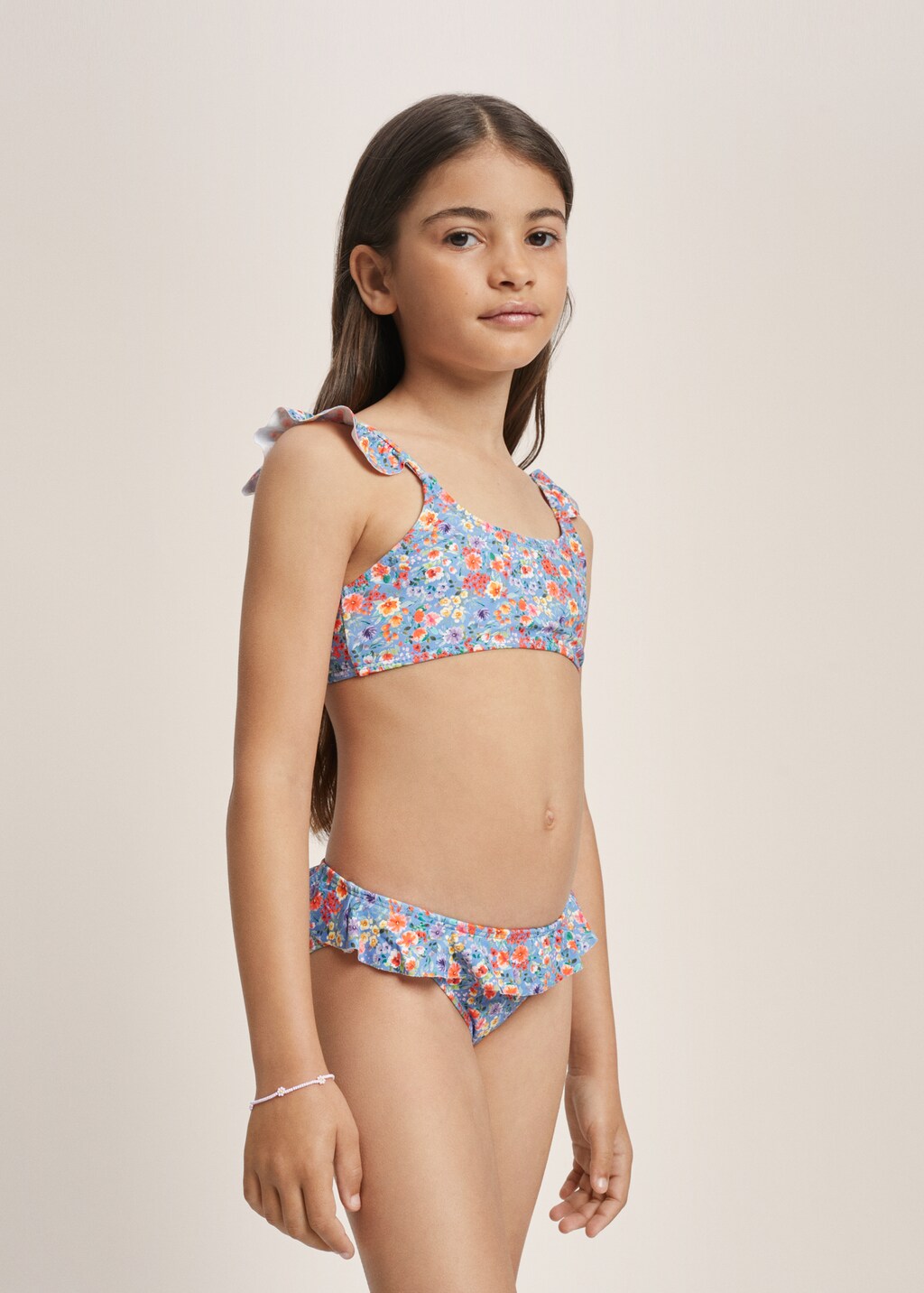 Floral bikini with ruffles - Details of the article 1