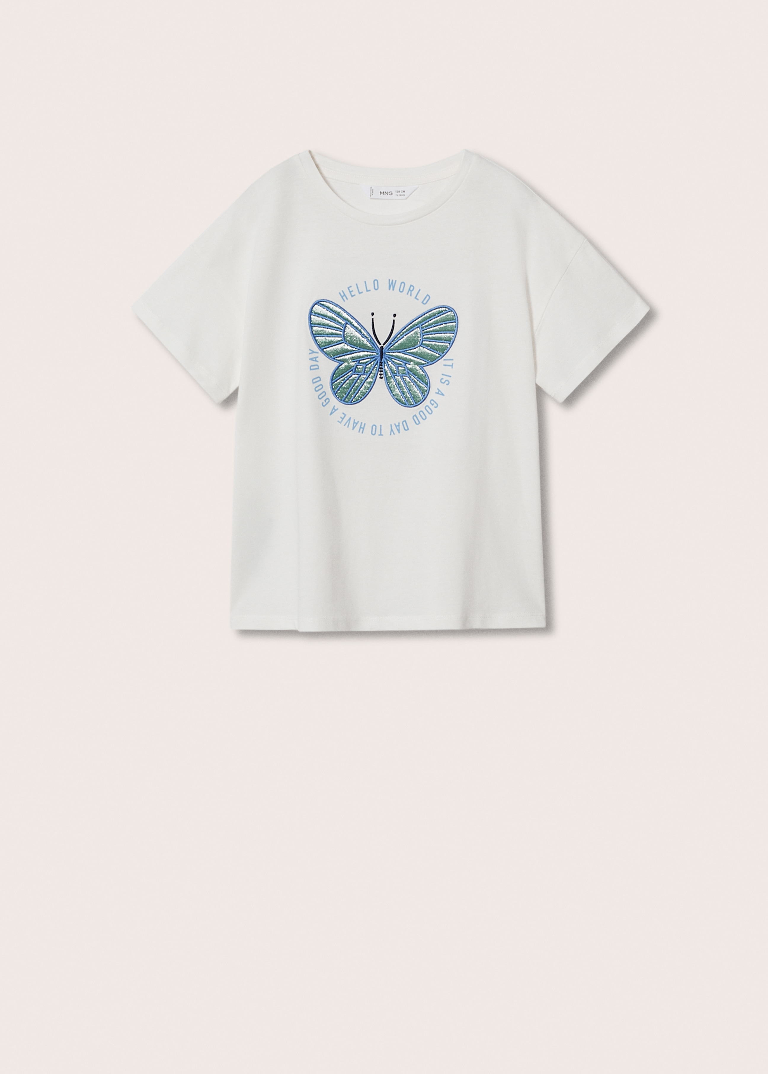 Embroidered butterfly t-shirt - Article without model