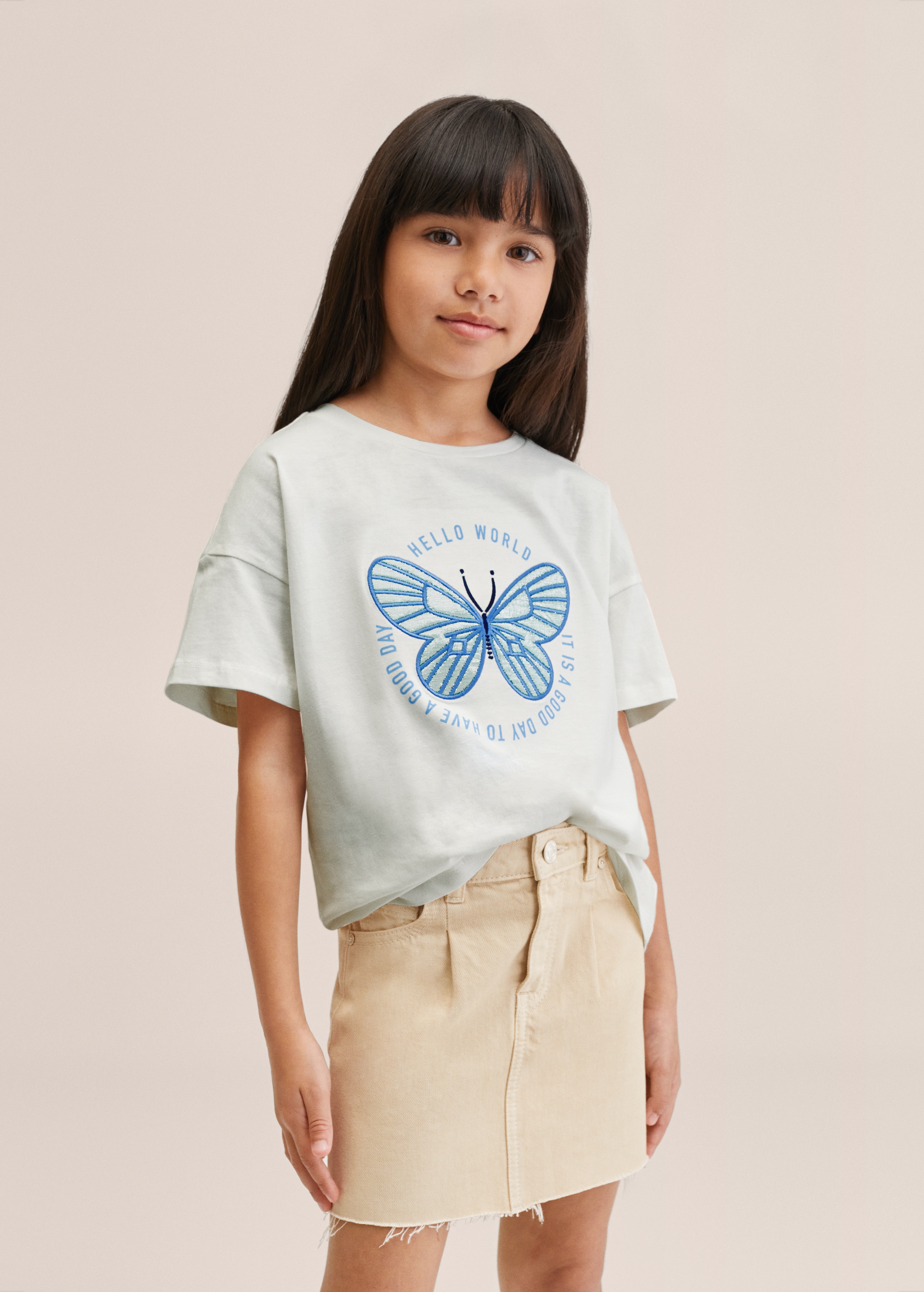 Embroidered butterfly t-shirt - Details of the article 1