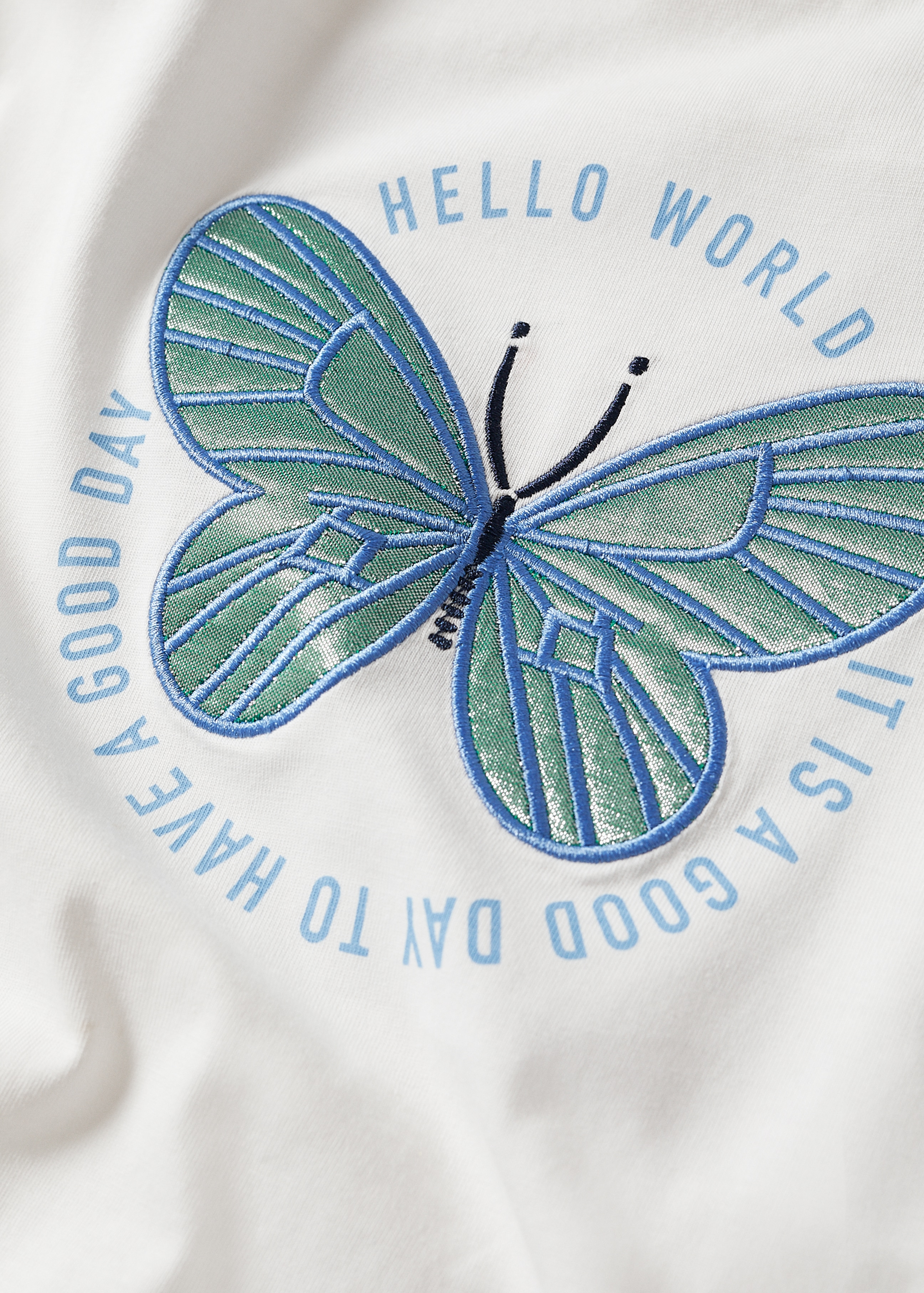 Embroidered butterfly t-shirt - Details of the article 8