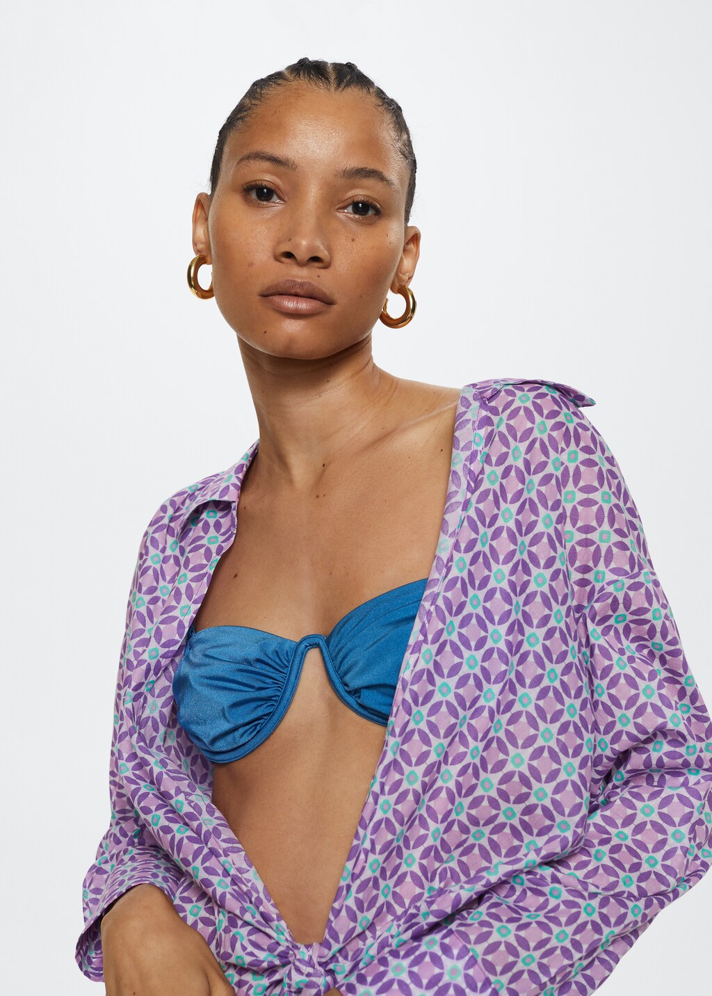 Asymmetric printed kaftan - Details of the article 1