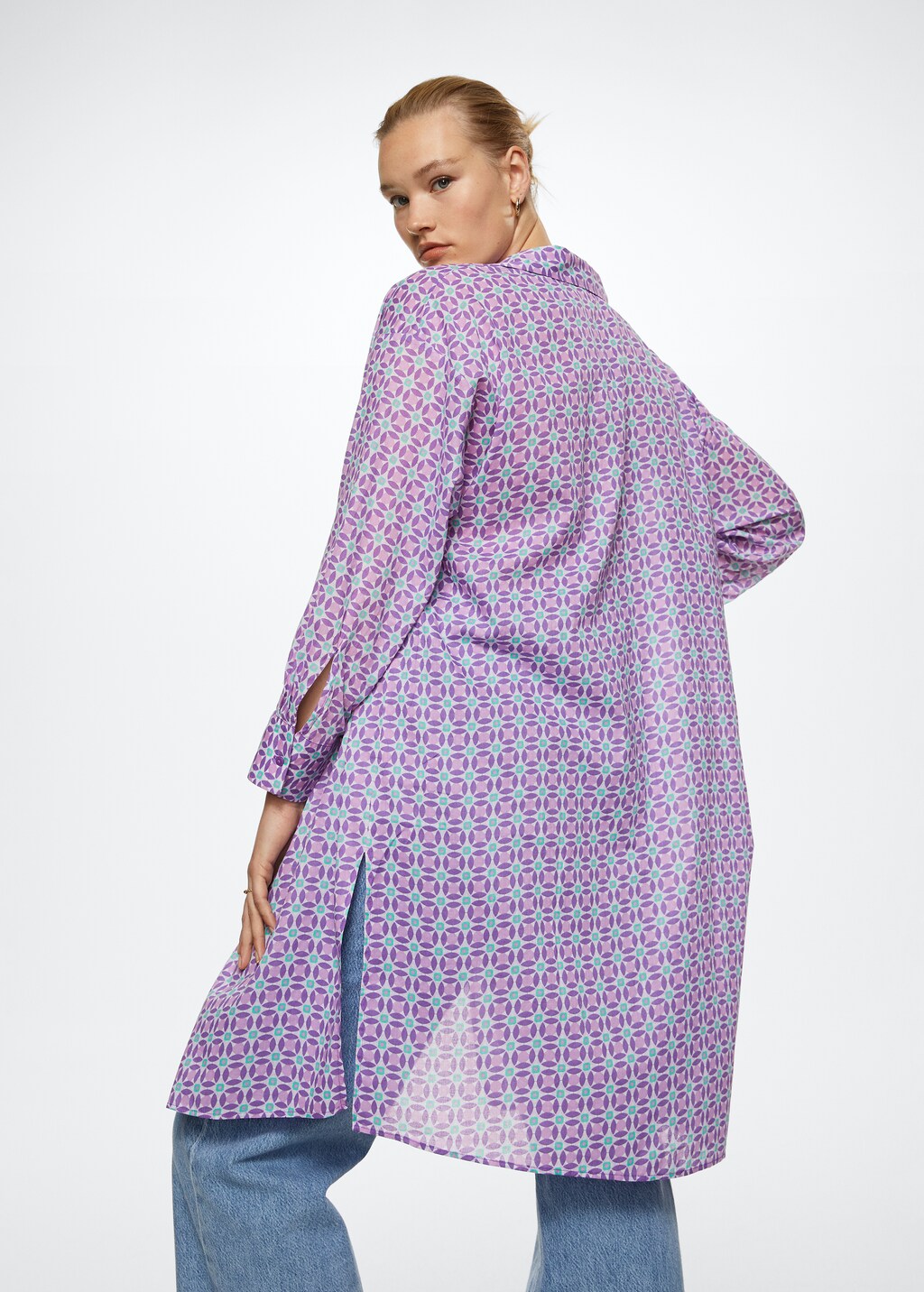 Asymmetric printed kaftan - Details of the article 5