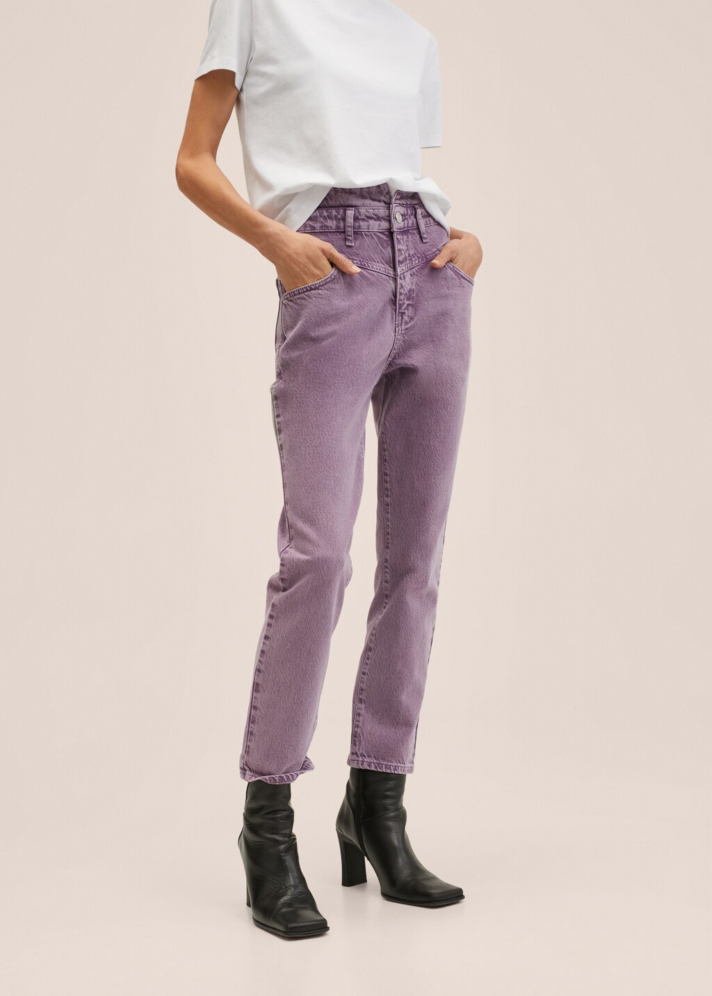 Mom high-waist jeans - Medium plane