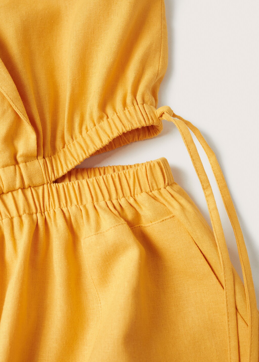 Cut-out linen-blend dress - Details of the article 8