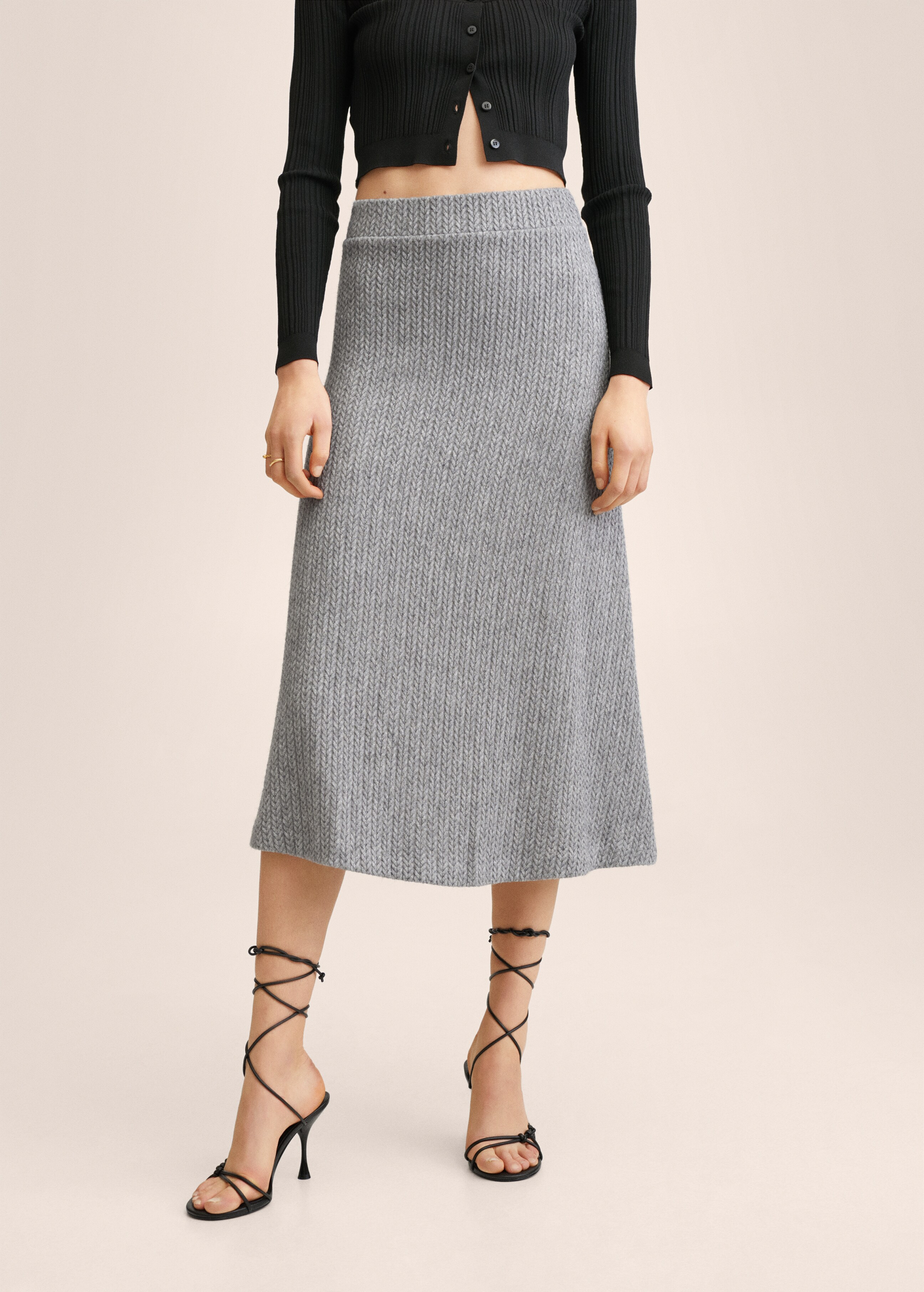 Cable-knit skirt - Medium plane