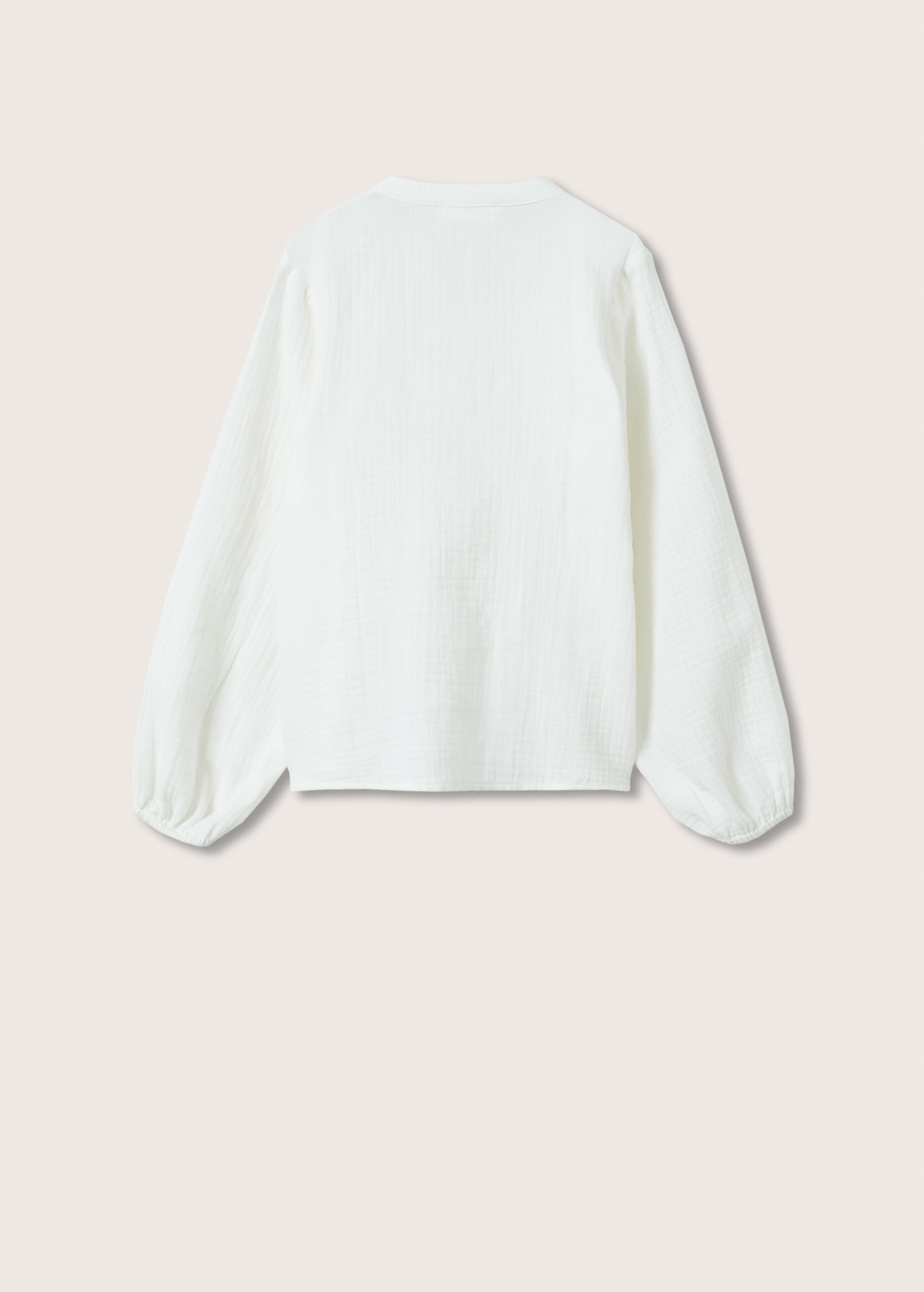 Textured cotton blouse - Reverse of the article
