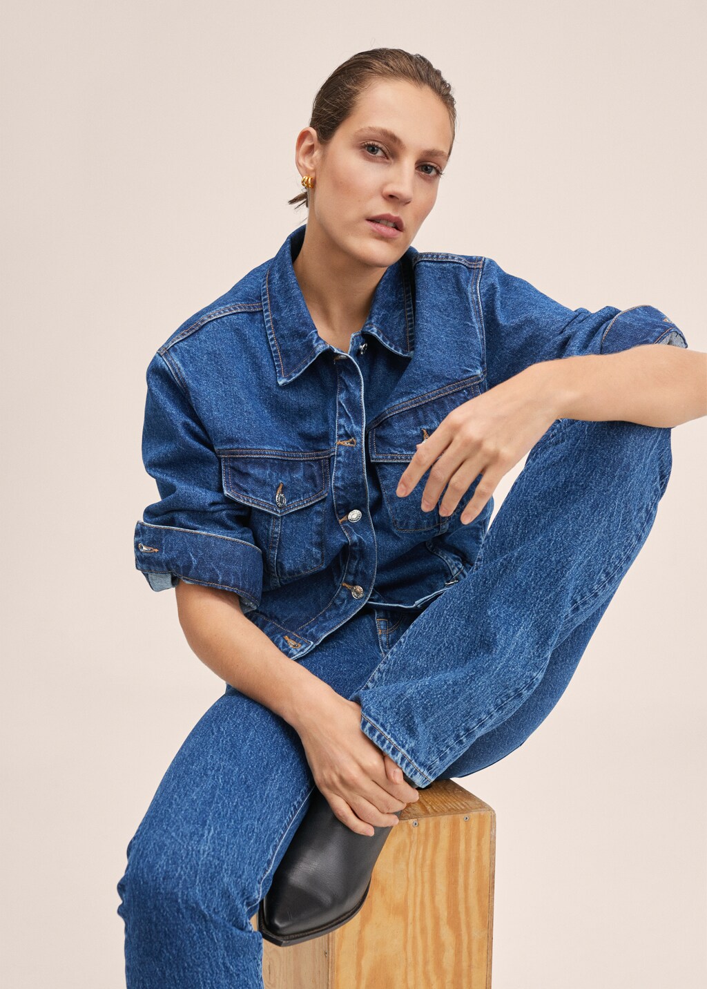 Blouson jean femme oversize sale