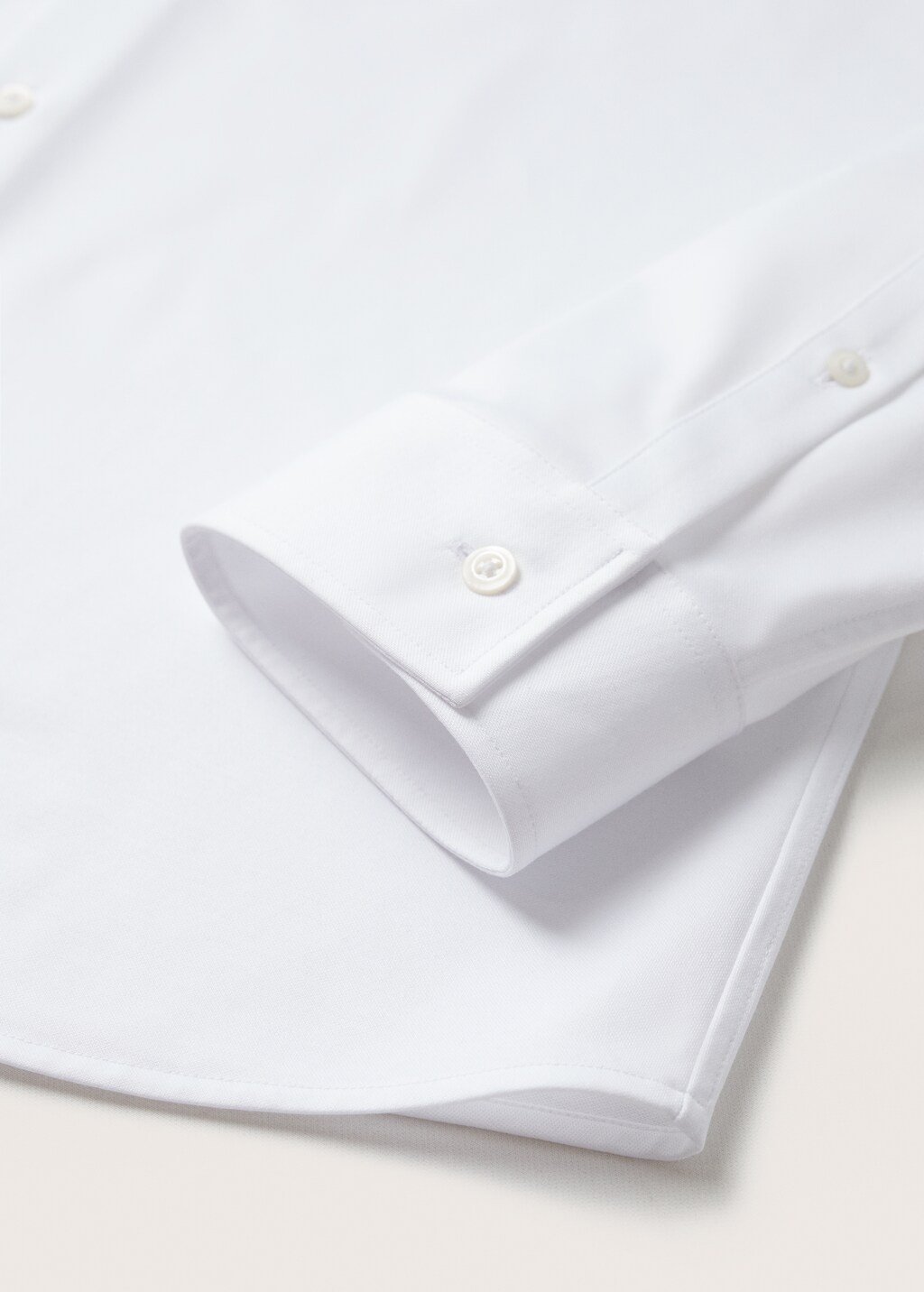 Slim fit stretch cotton suit shirt - Details of the article 7