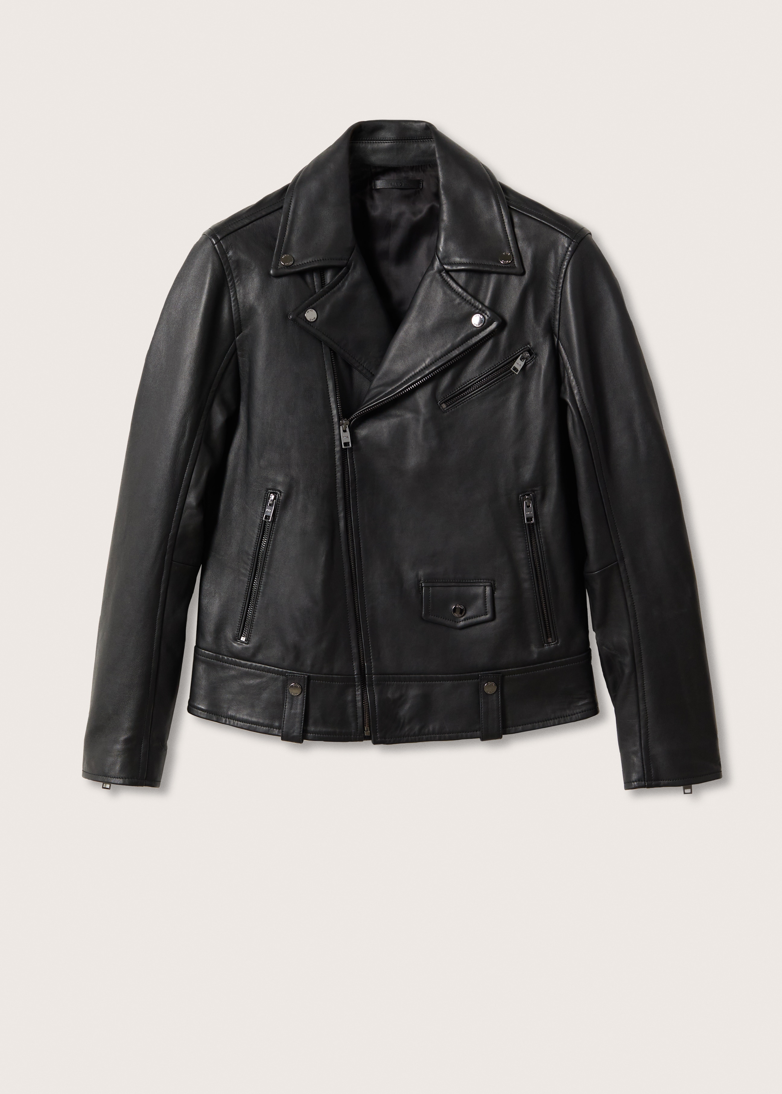 Leather biker jacket - Article without model