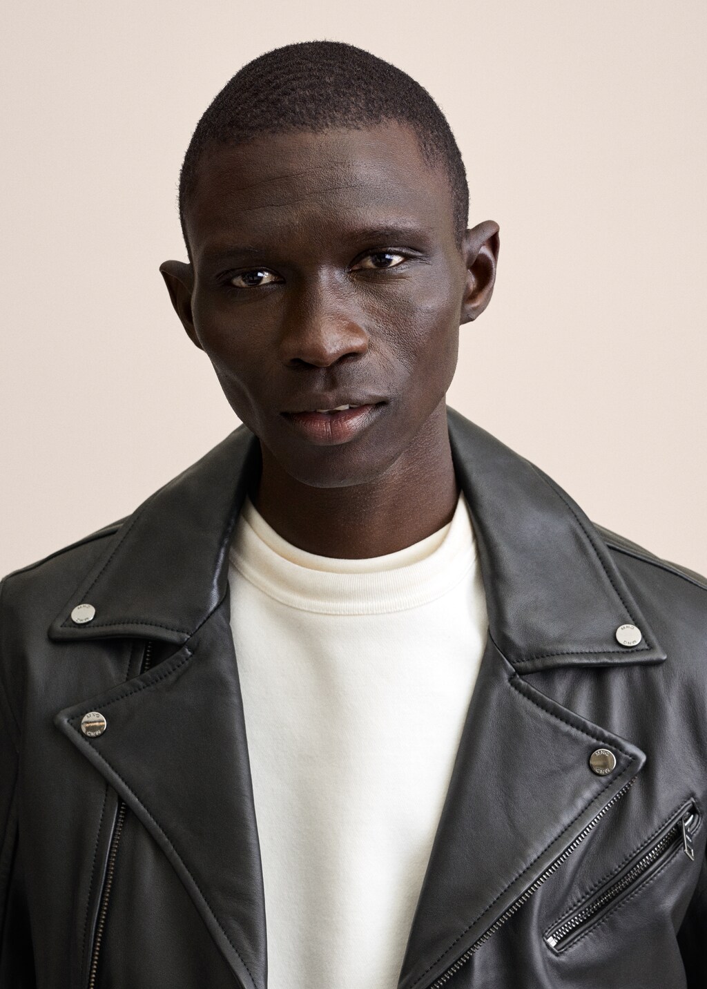 Leather biker jacket - Details of the article 1