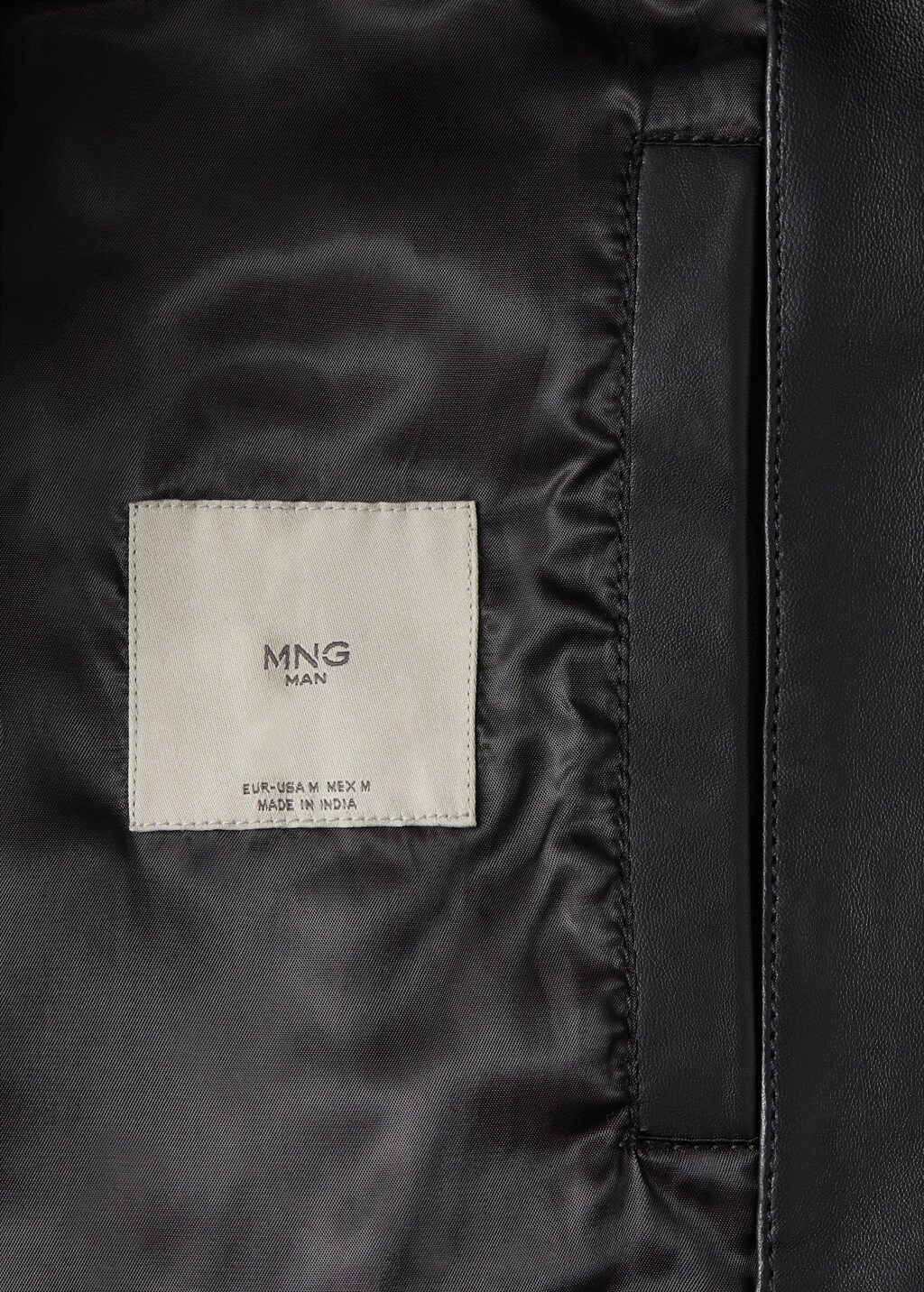 Leather biker jacket - Details of the article 8