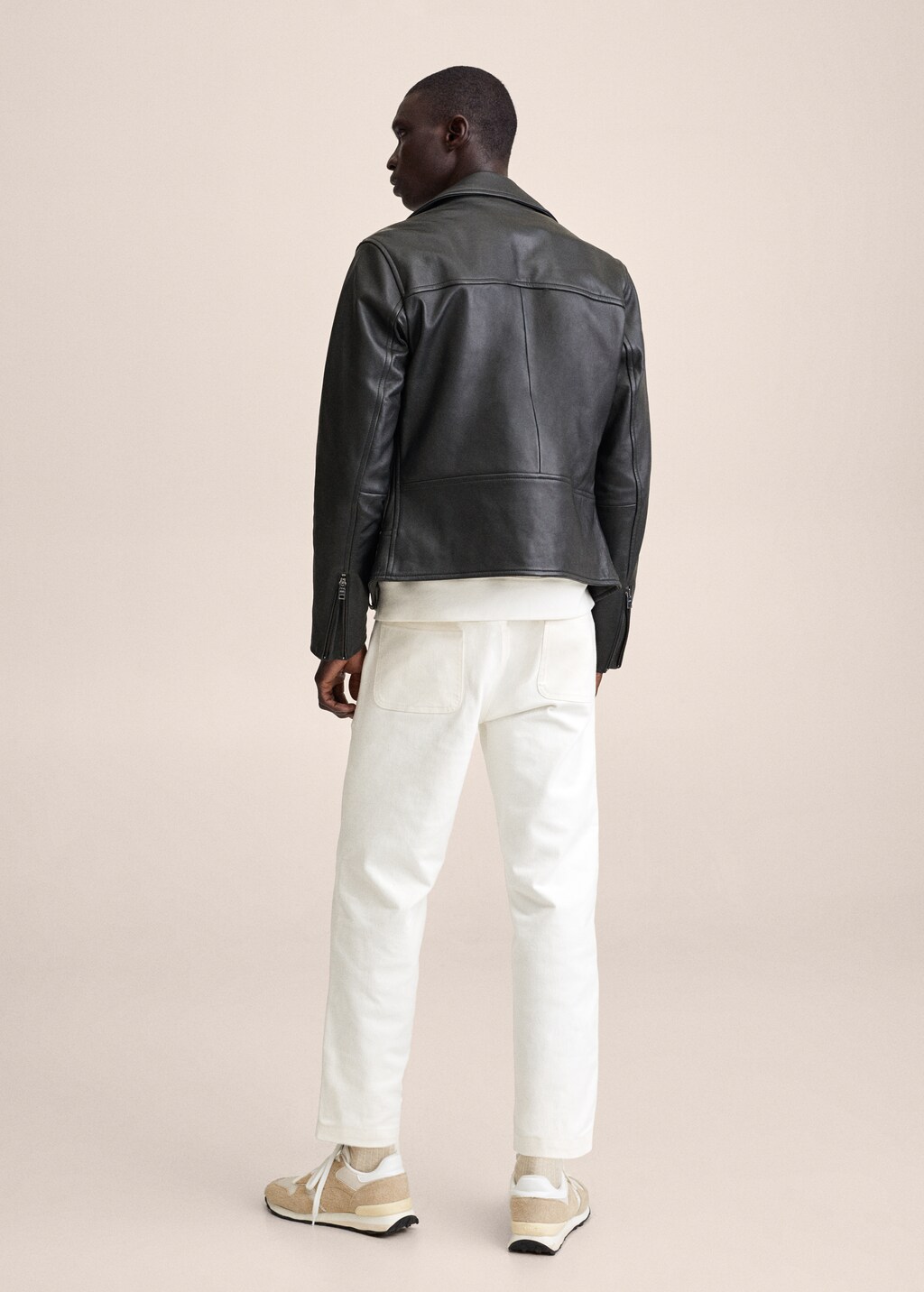 Leather biker jacket - Reverse of the article