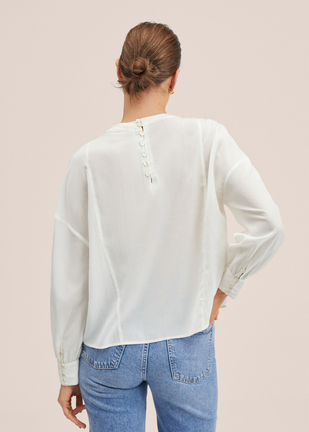 Blouse brodée coton - Verso de l’article