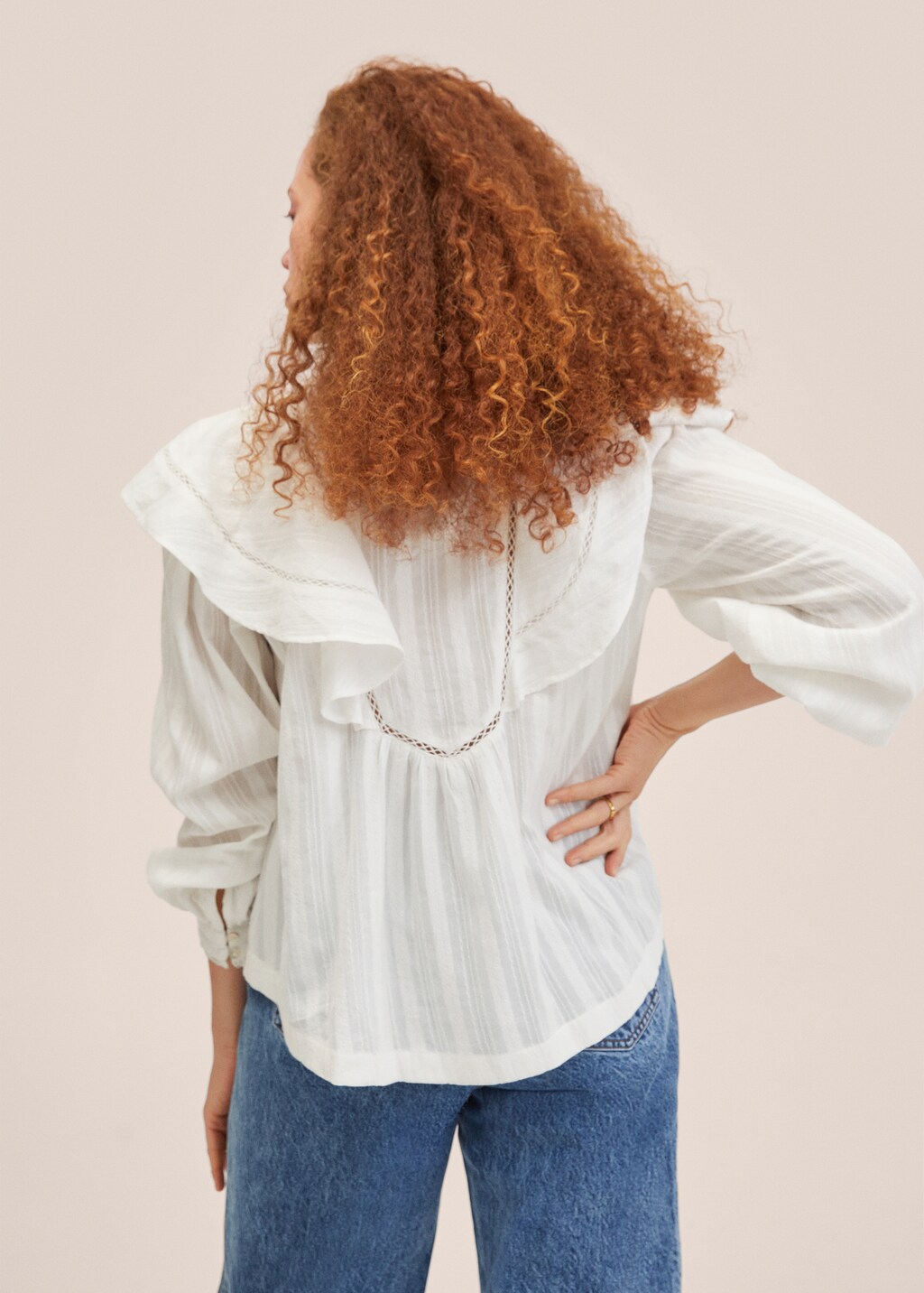 Blusa algodón volante - Reverso del artículo