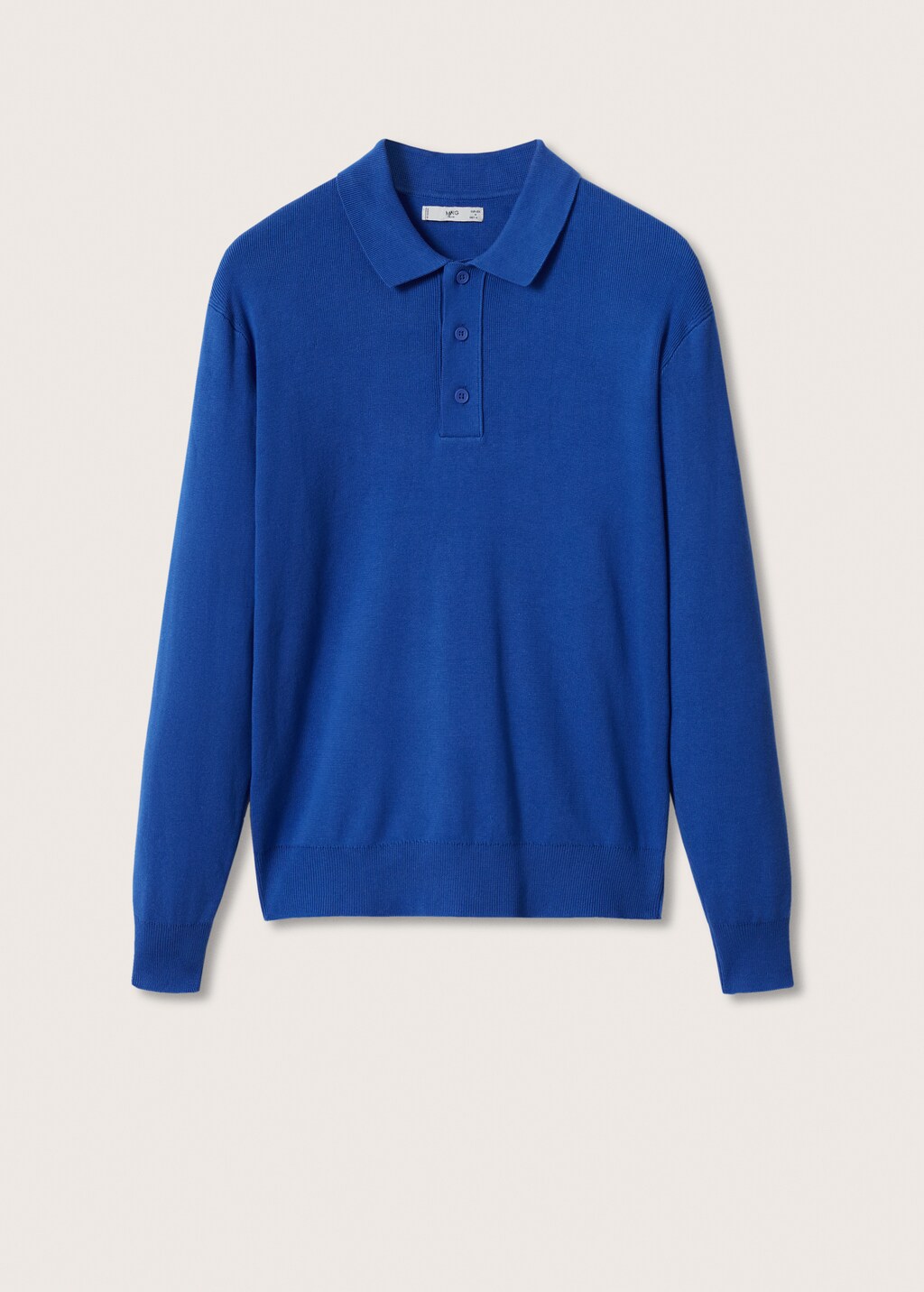 Knit cotton polo shirt