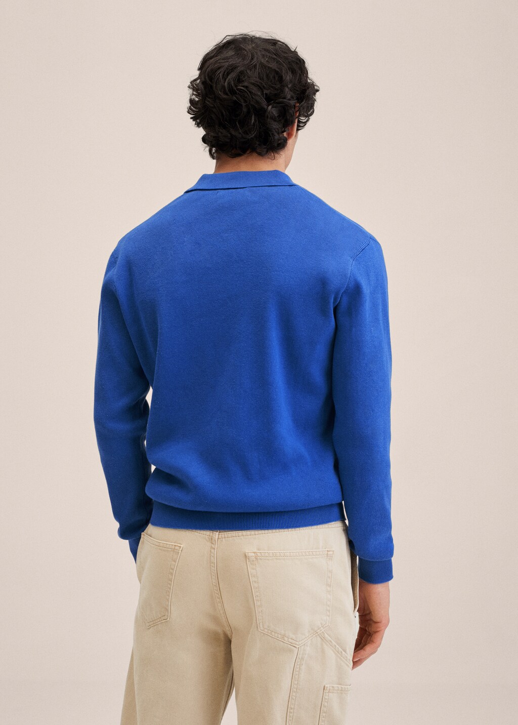 Knit cotton polo shirt