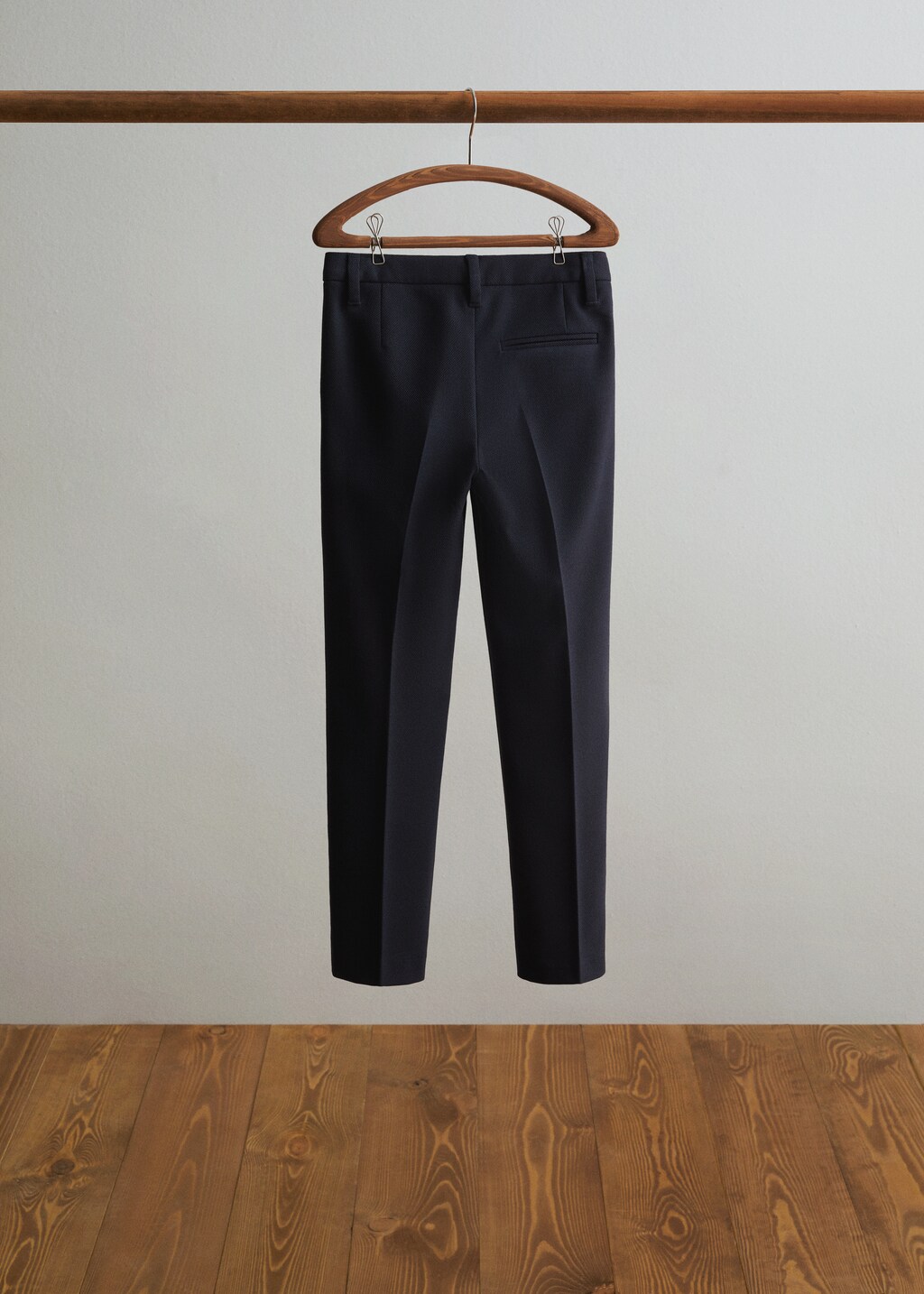 Textured regular-fit suit trousers - Details of the article 2