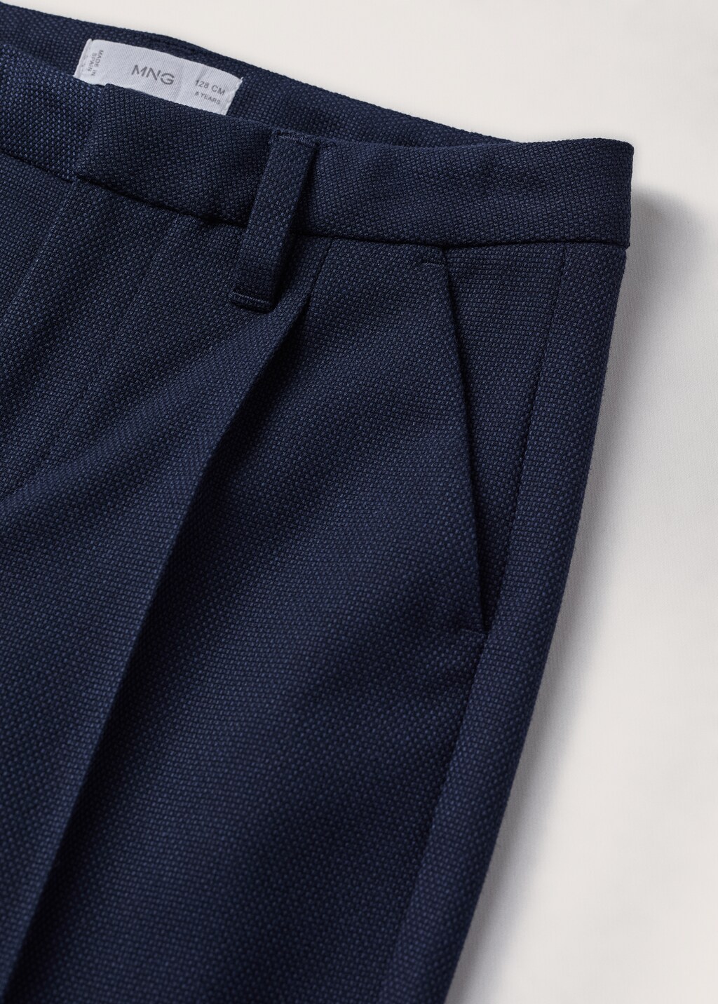 Textured regular-fit suit trousers - Details of the article 8