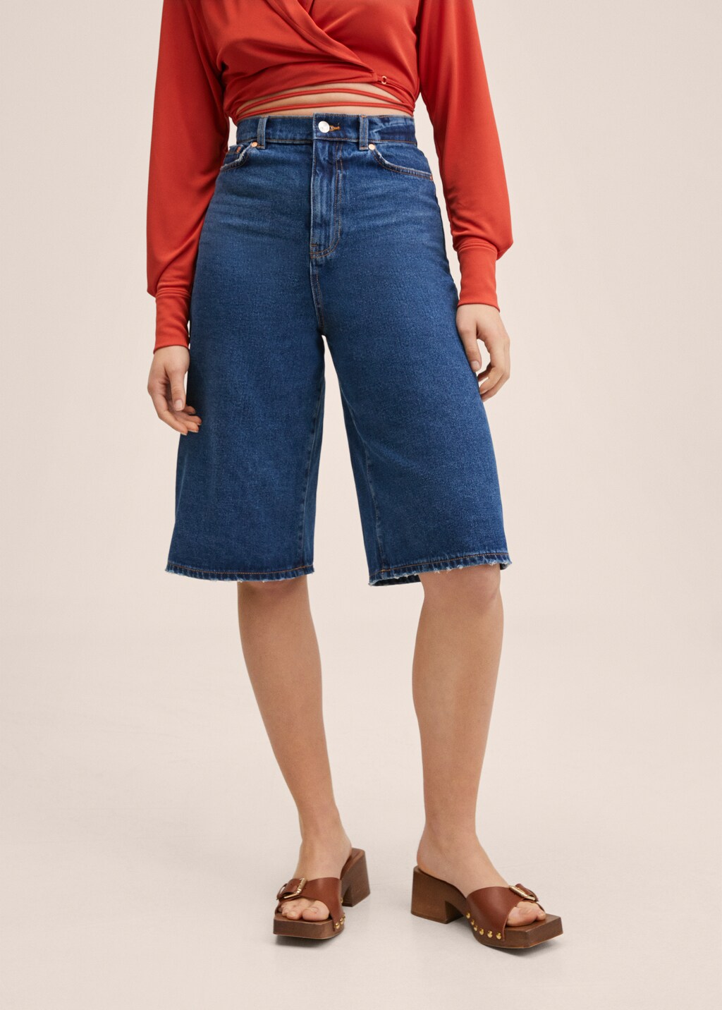 Denim Bermuda shorts - Medium plane