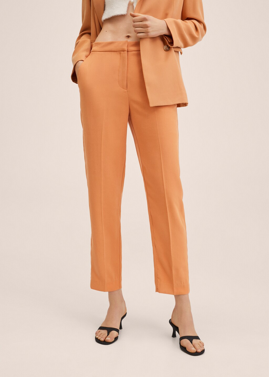 Straight suit trousers - Medium plane