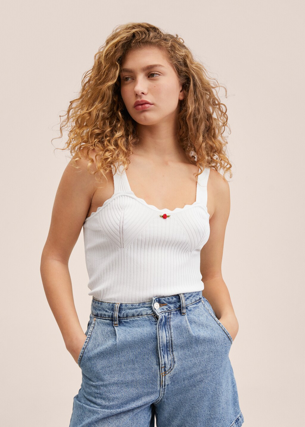 Ribbed knit top - Medium plane