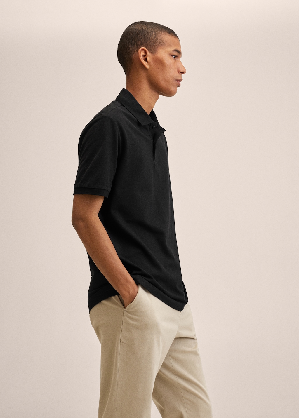 Technical cotton piqué polo shirt - Details of the article 2