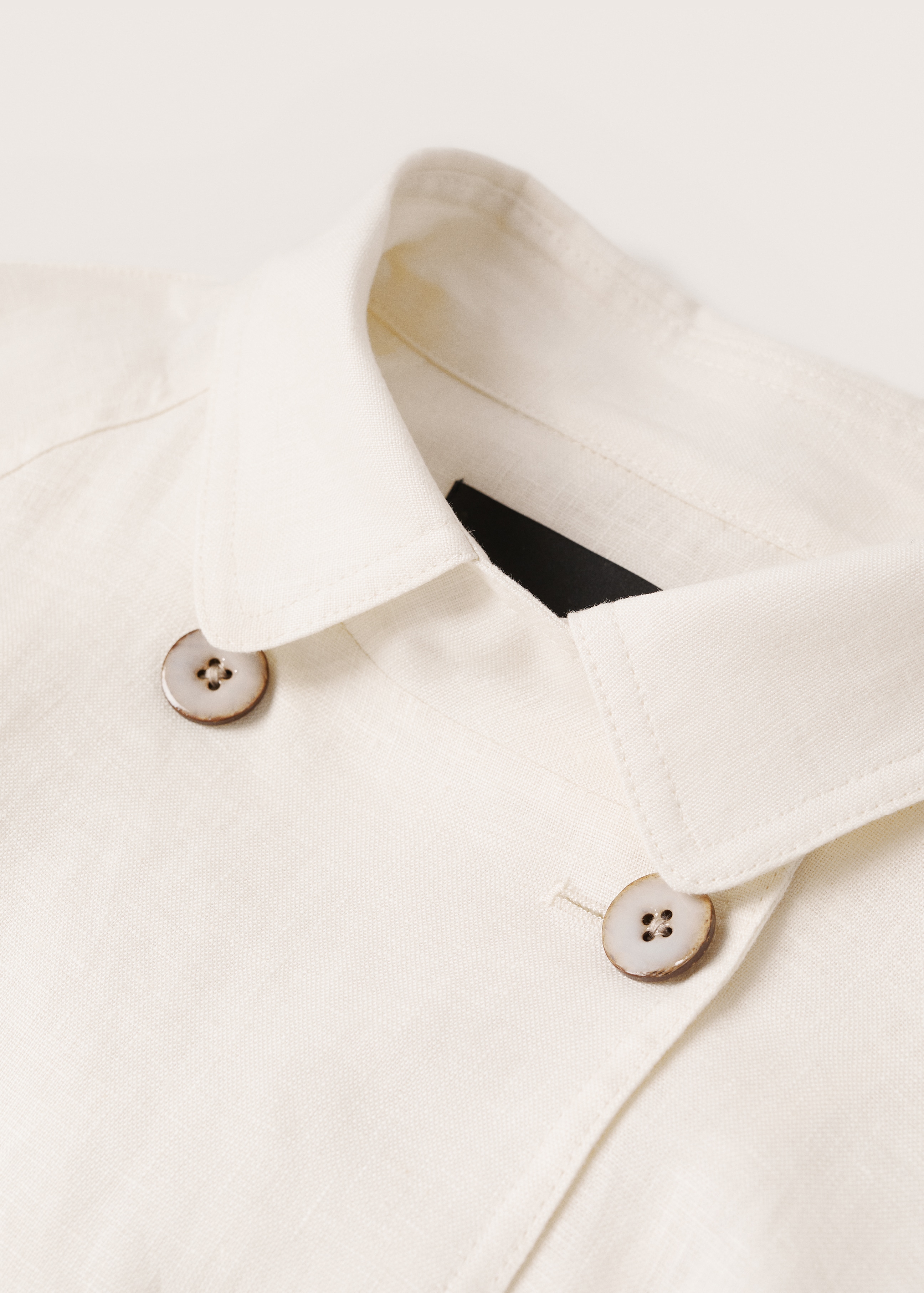 100% linen trench coat - Details of the article 8