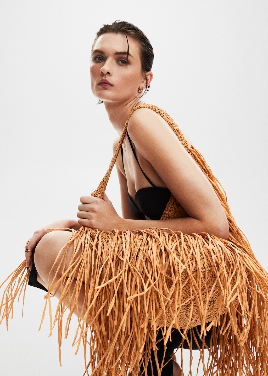 Fringed raffia bag - Details of the article 9