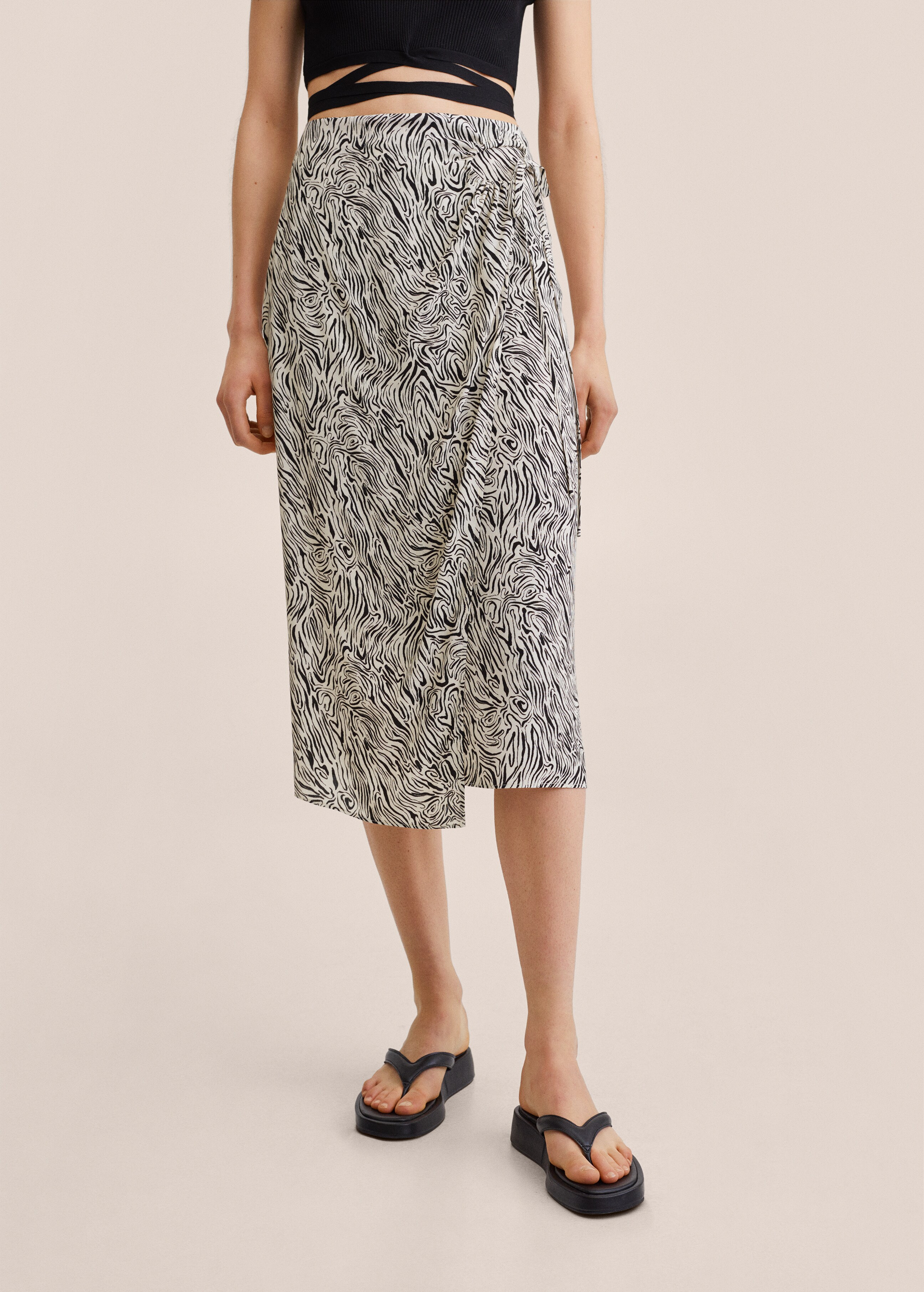Wrap print skirt - Medium plane